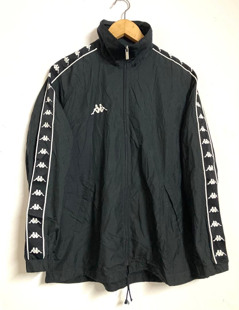 image of Hype x Skategang Hot Dropsvintage Kappa Zipper Jacket in Black, Men's (Size XL)