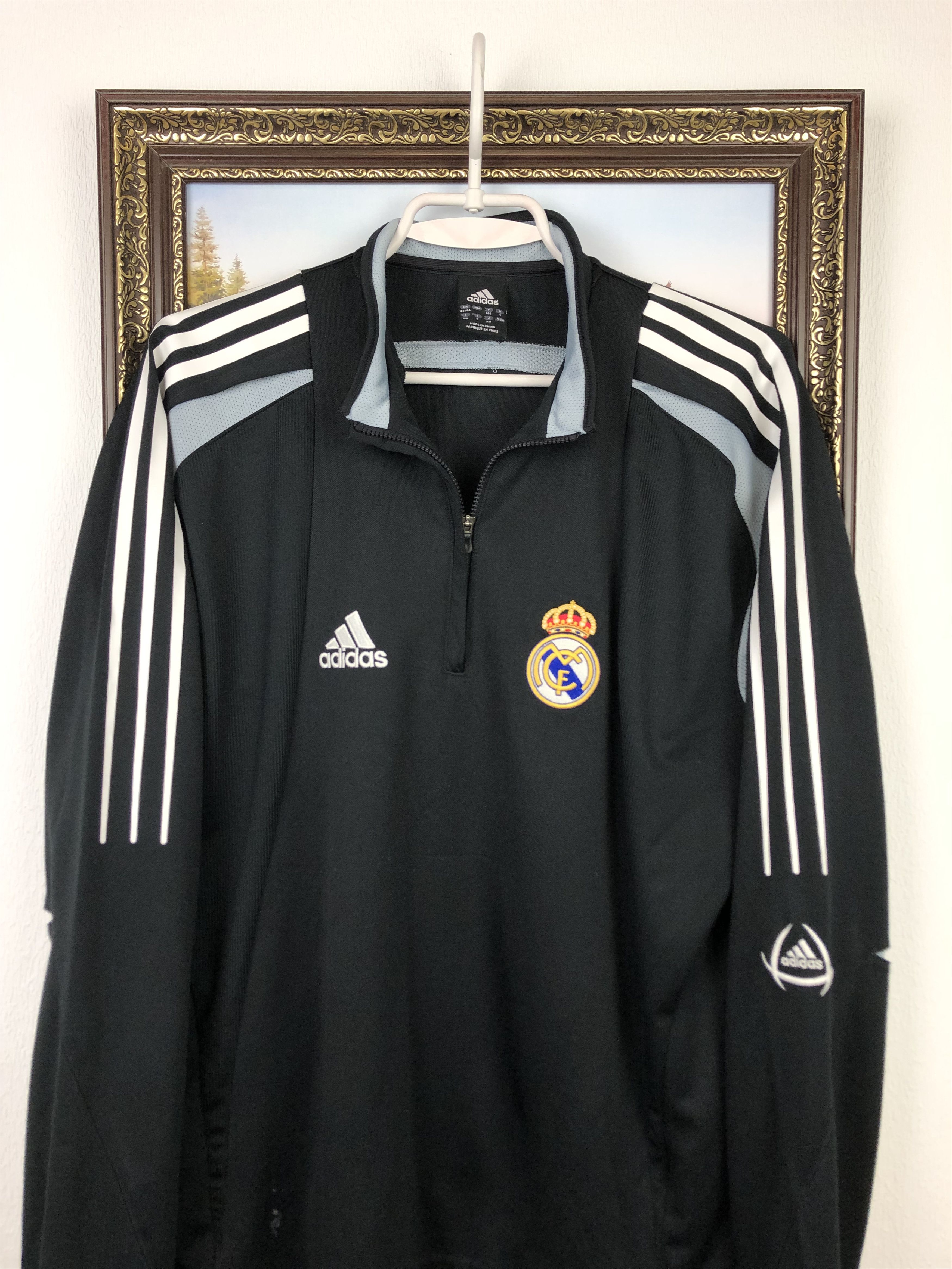 Adidas Vintage Real Madrid Football Train Jacket Sweatshirt Soccer Size US L / EU 52-54 / 3 - 2 Thumbnail