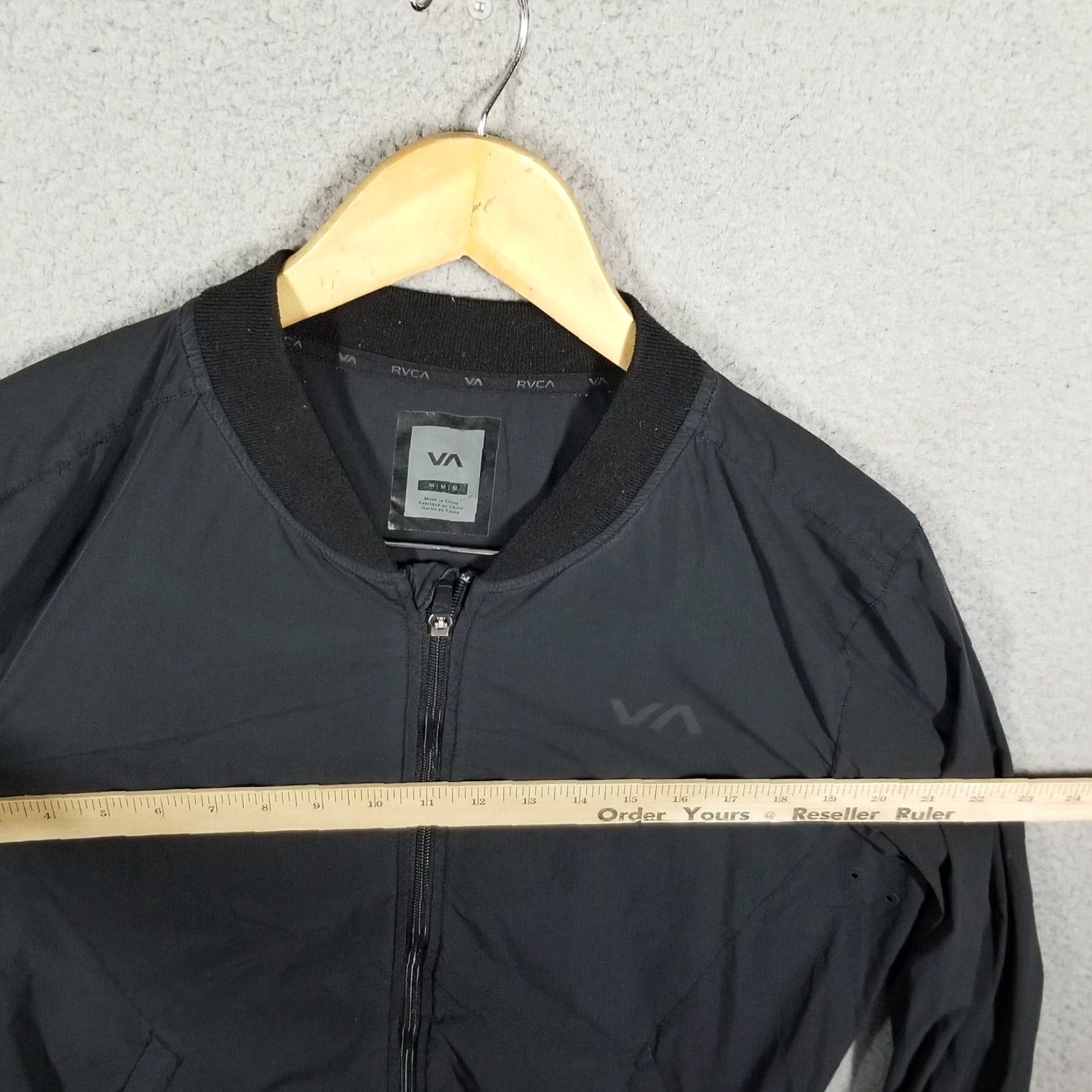 RVCA RVCA Men's SPORT BOMBER Jacket Medium Black Resin Skater Surf Surfing Size US M / EU 48-50 / 2 - 5 Thumbnail