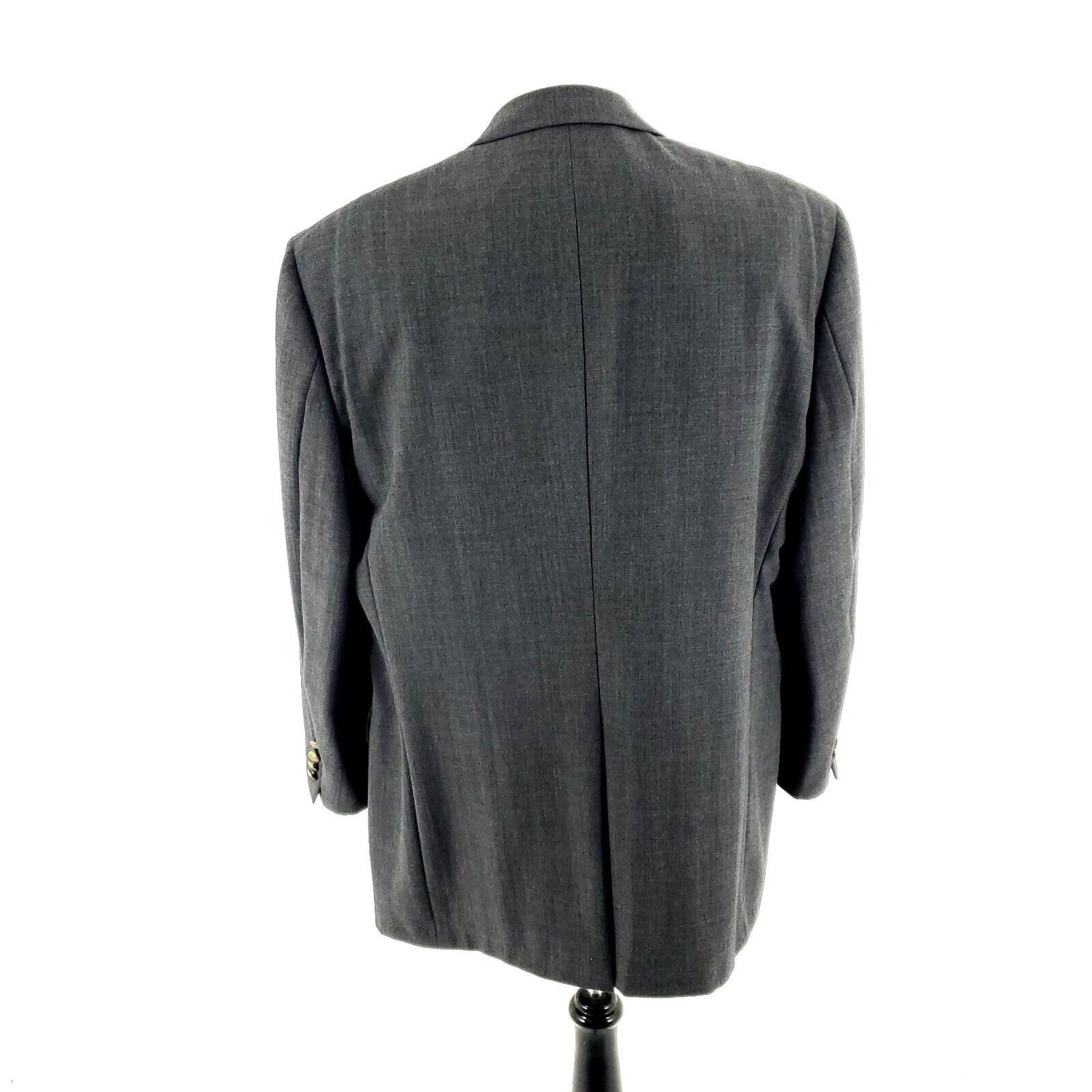 Hart Schaffner Marx Hart Schaffner Marx Comfort Plus Wool 2 Gold Button Blazer 4 Size 46L - 6 Thumbnail