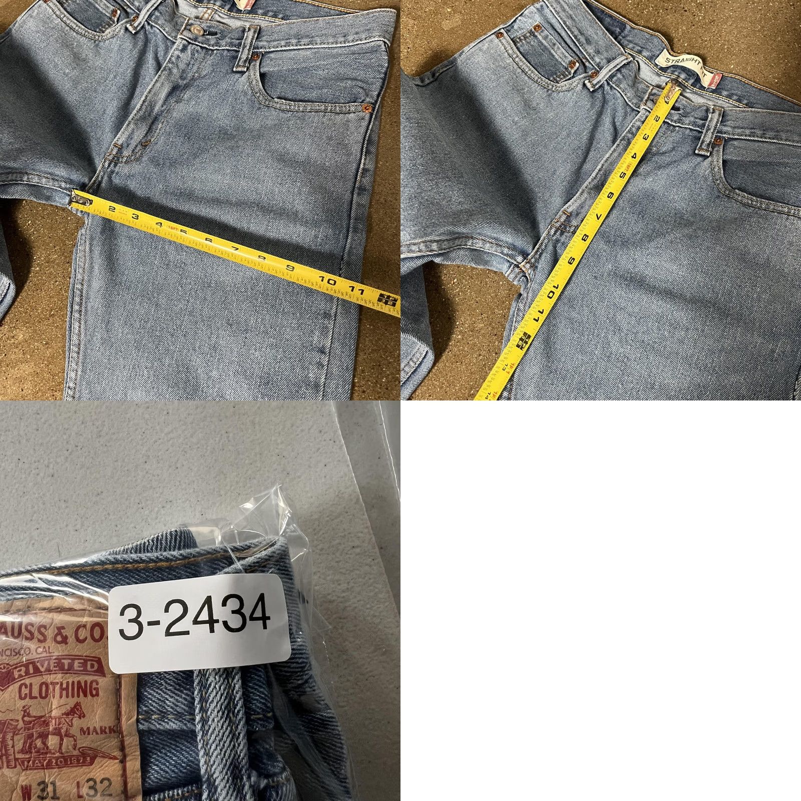 Levi's Levi's 505 Jeans Mens Medium Wash Blue Denim Straight Zip Fly 32x32 Size US 32 / EU 48 - 9 Thumbnail
