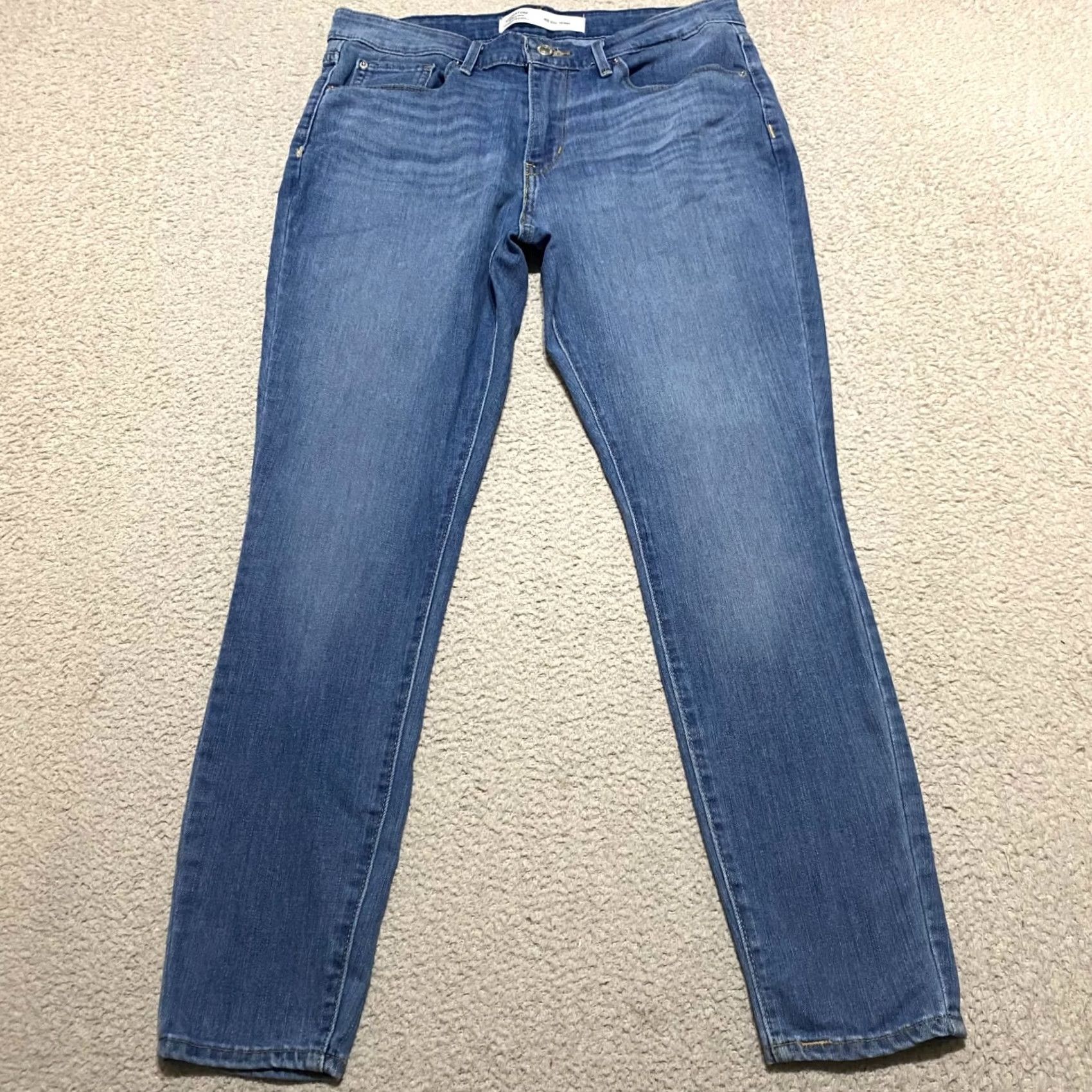 Levi's Levis Signature Jeans Womens Sz 12 Blue Denim Medium Wash Mid Rise Skinny Leg Size 30" / US 8 / IT 44 - 2 Thumbnail