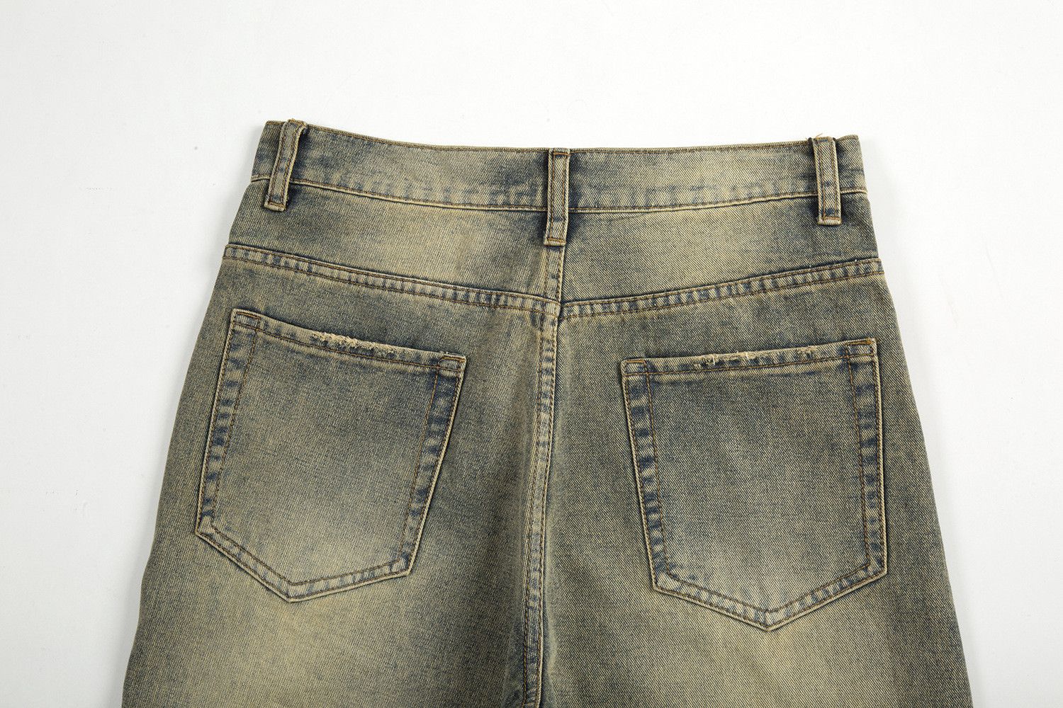 Japanese Brand × Vintage Street wide-leg stitching washed distressed cargo jeans Size US 32 / EU 48 - 4 Thumbnail