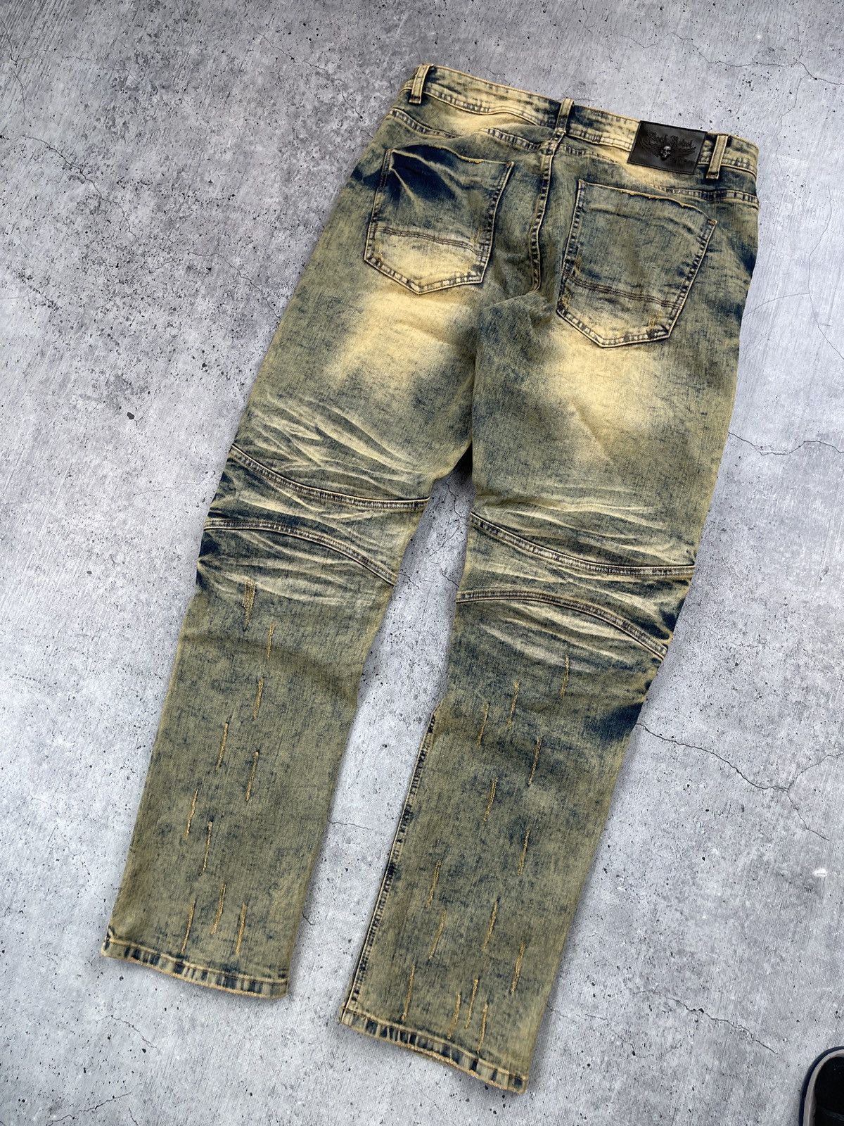 Japanese Brand Jeans Dirty Pants faded crash denim thrashed y2k distressed Size US 34 / EU 50 - 3 Thumbnail