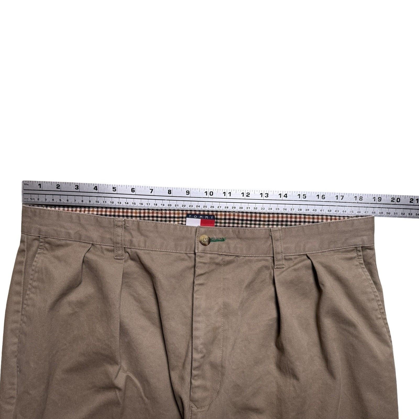 Tommy Hilfiger Vintage Men’s Tommy Hilfiger Dress Pants 38X32 Brown Pleated Size US 38 / EU 54 - 4 Thumbnail
