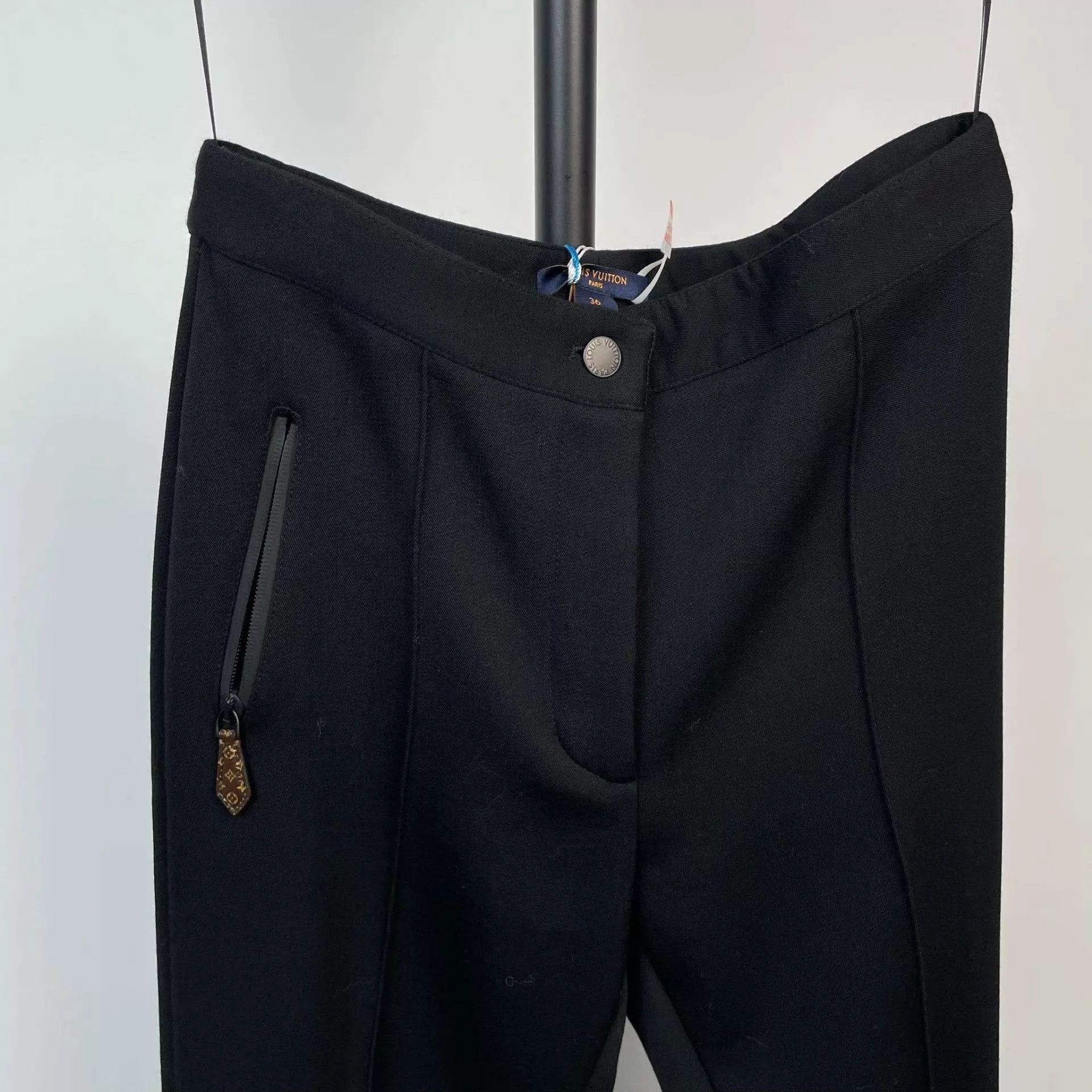 Louis Vuitton LV Black Cotton Pants 36 Size 26" / US 2 / IT 38 - 3 Thumbnail