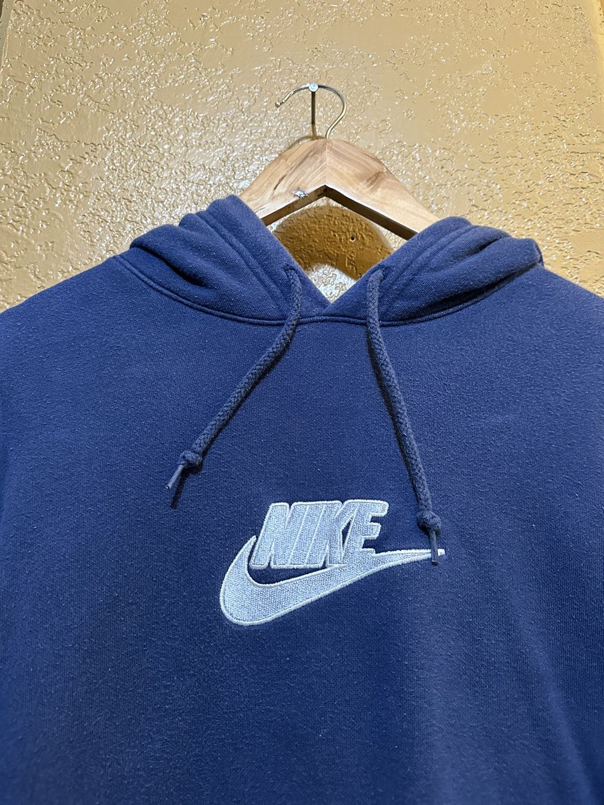 Nike × Vintage faded Vintage Nike Center Swoosh Hoodie XL Y2K Size US XL / EU 56 / 4 - 2 Thumbnail