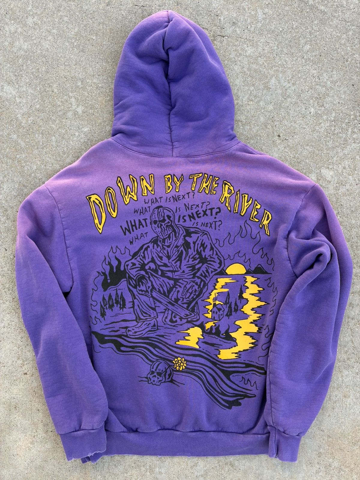 Warren Lotas Warren Lotas Down By The River Faded Purple Hoodie | Grailed