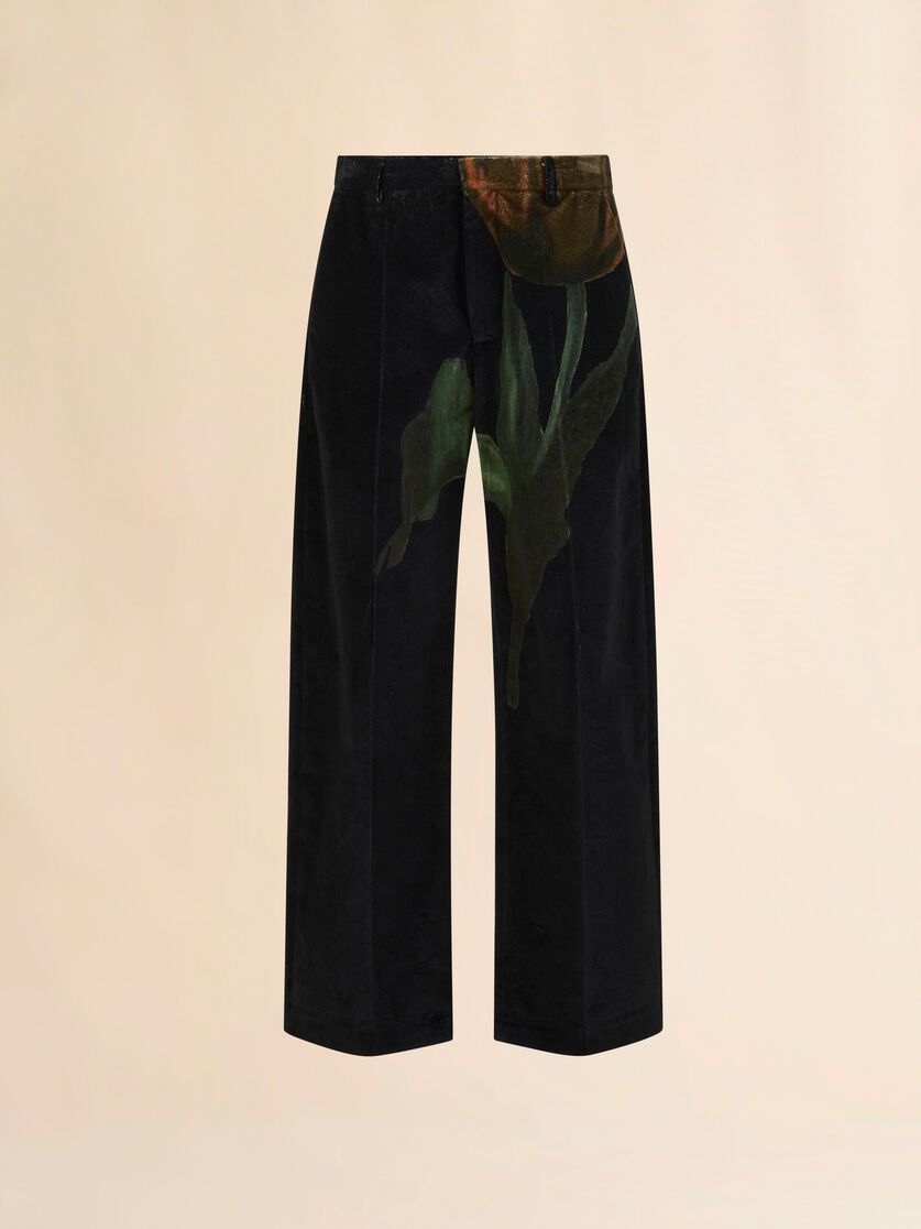 Marni BNWT AW25 MARNI BIG TULIPS VELVET PRINTED PANTS 50 Size US 34 / EU 50 - 10 Thumbnail