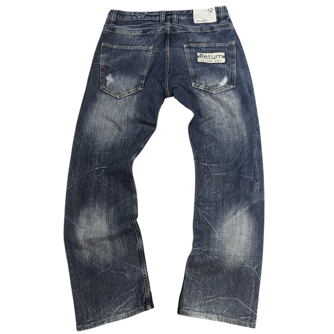 Seditionaries Vintage Japanese Patch Work Free Gate Whisker Clawmark Denim Size US 32 / EU 48 - 2 Thumbnail