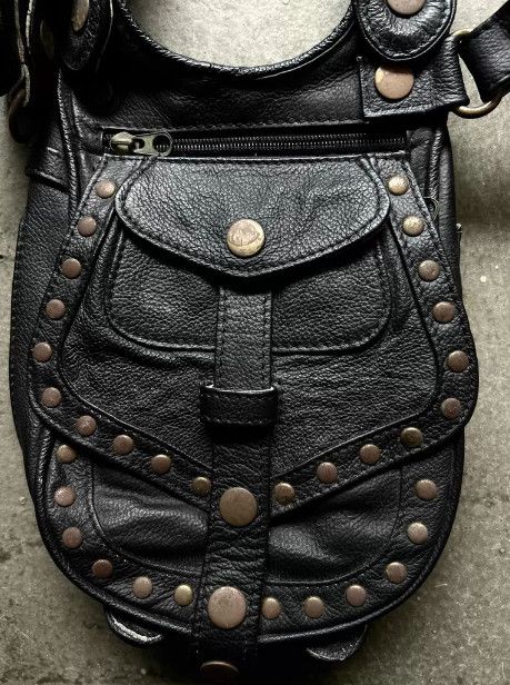 Japanese Brand Japanese Brand 2000s Studded Leather Harness Bag Size ONE SIZE - 5 Thumbnail