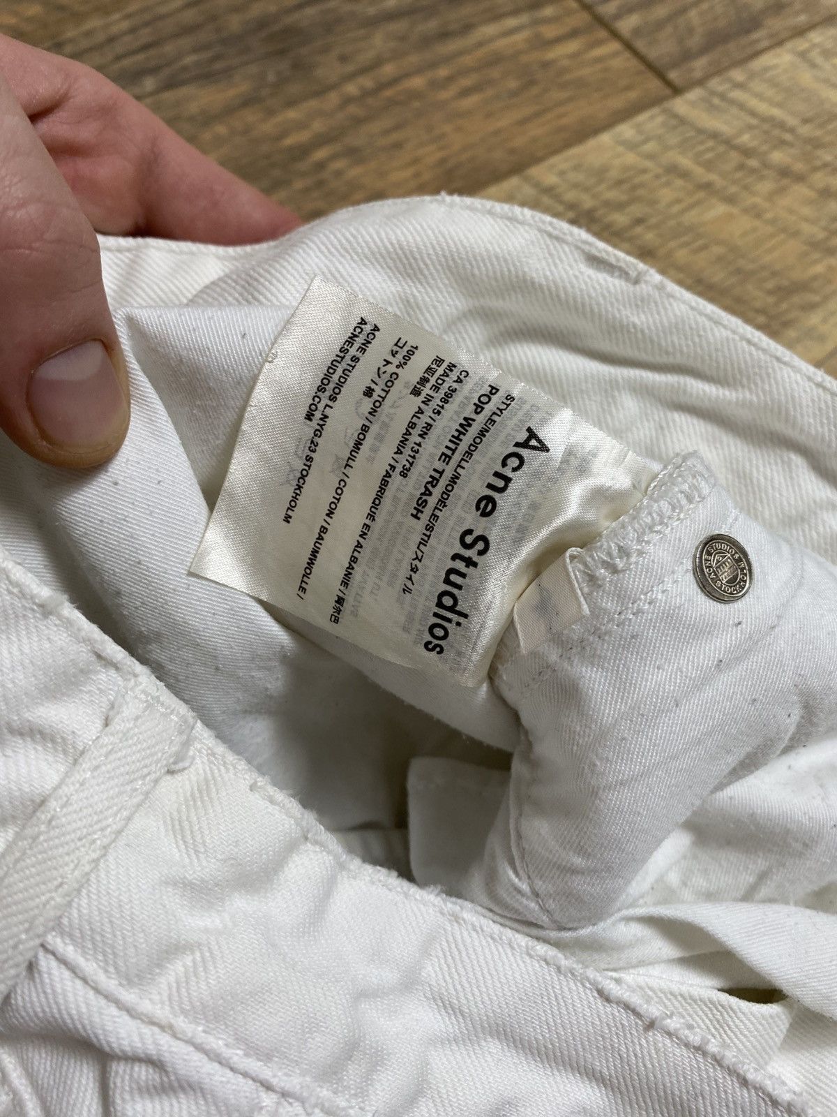 Acne Studios Rare Acne Studios Women's Pop White Trash Distressed Jeans Size 24" / US 00 / IT 34 - 3 Thumbnail