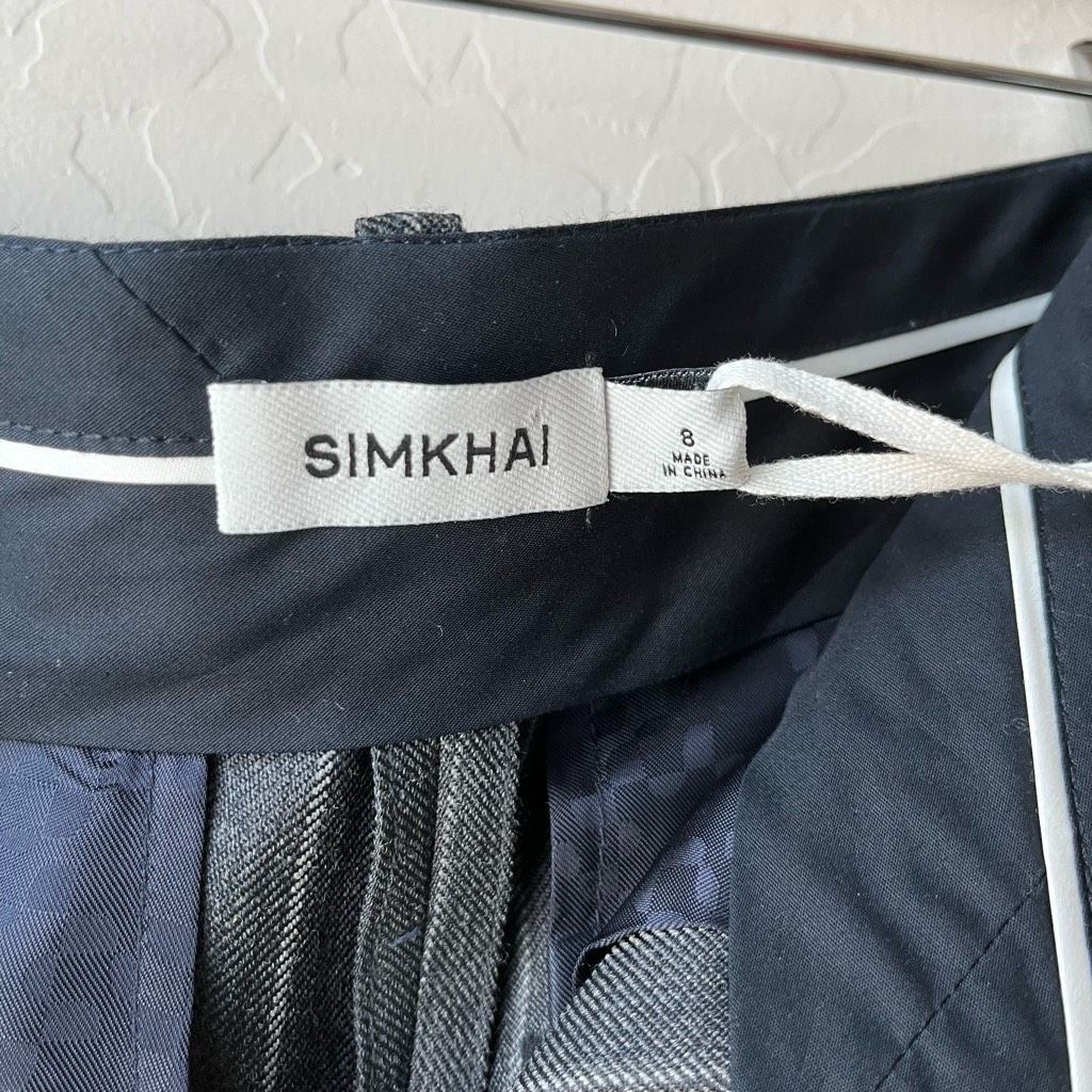 Jonathan Simkhai NEW SIMKHAI Trouser Pants Overlap Pinstripe Pants Gray Size Size 30" / US 8 / IT 44 - 11 Thumbnail