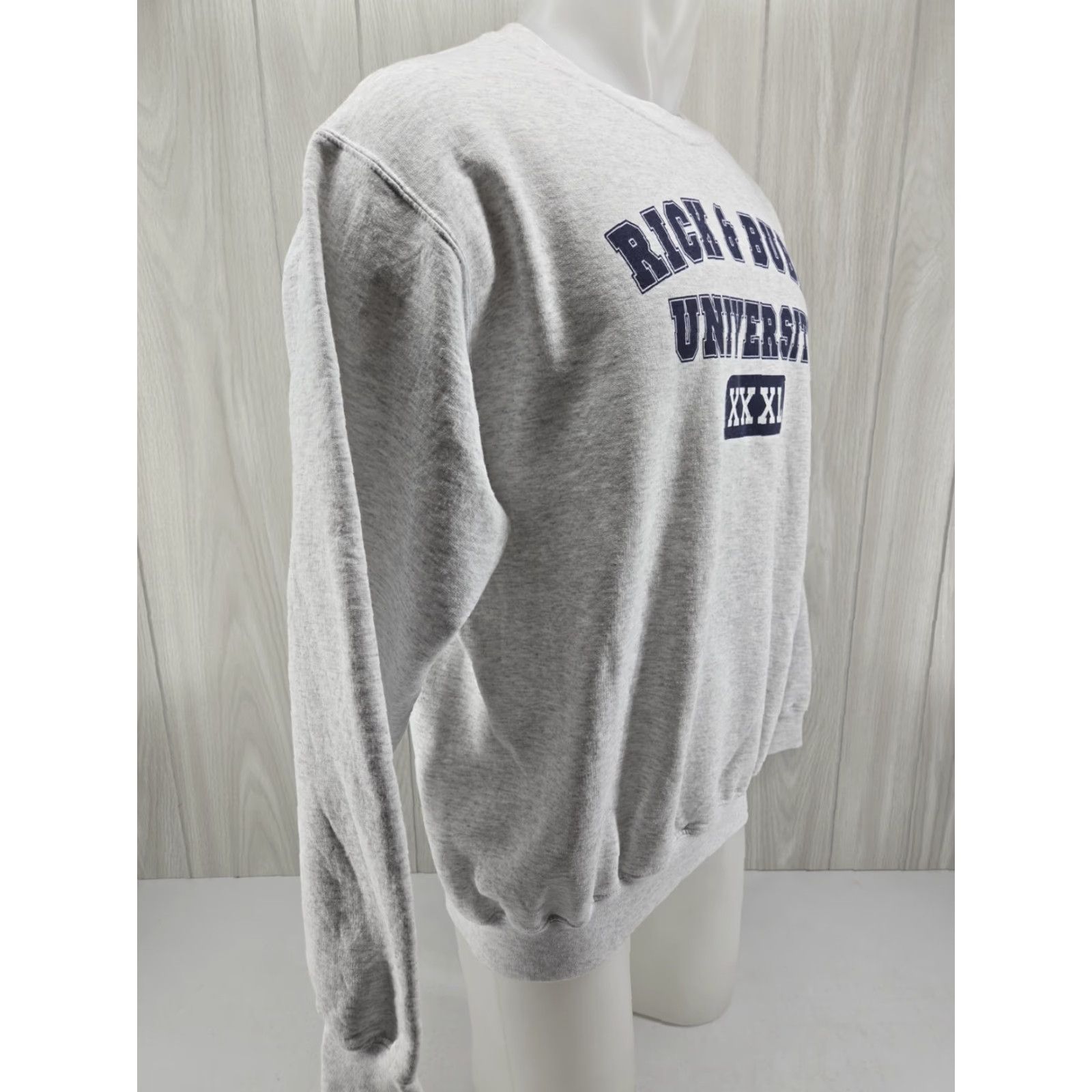 Port & Company Rick & Bubba University Radio Show Long Sleeve Gray Sweater T-shirt Large Size US L / EU 52-54 / 3 - 6 Thumbnail