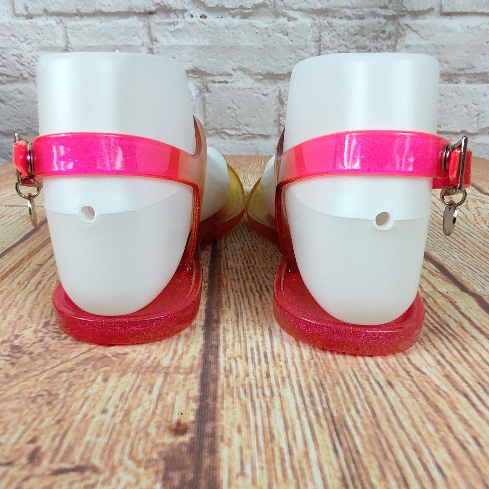 Jessica Simpson Jessica Simpson 6 Jelly Sandals Pink Yellow Ombre Glitter T- Size US 6 / IT 36 - 5 Thumbnail