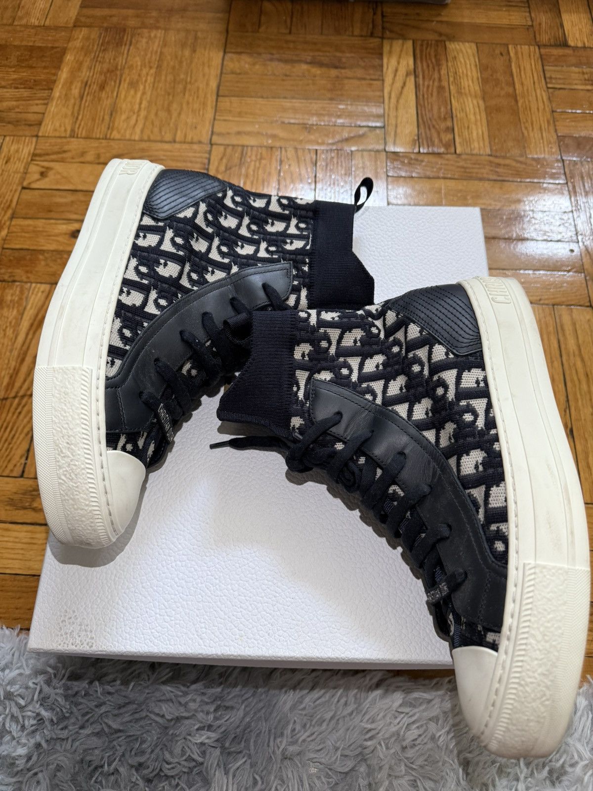 Christian Dior Monsieur × Dior Christian Dior High Top Sneakers - Deep Blue Dior Oblique Size US 8.5 / IT 38.5 - 6 Thumbnail