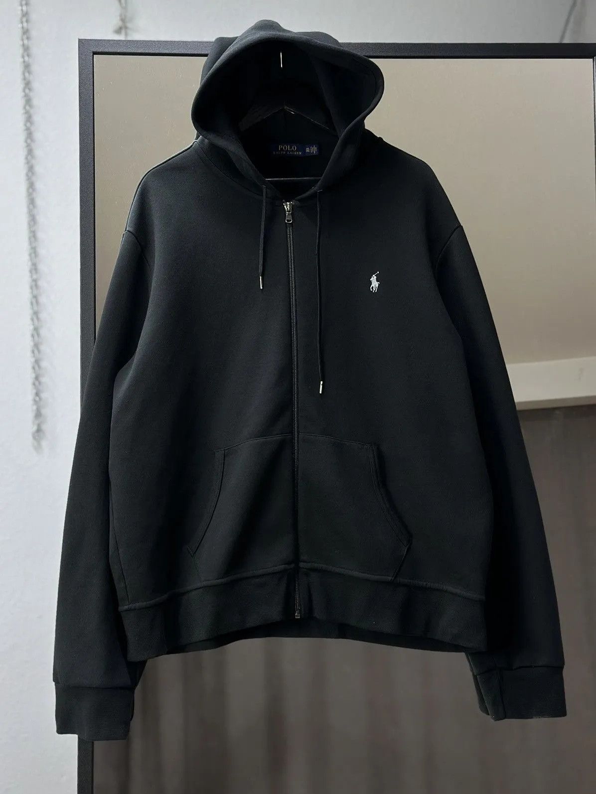 Ralph Lauren Zip Hoodie Black Polo Ralph Lauren Vintage Oversize Y2K Size US XXL / EU 58 / 5 - 1 Thumbnail