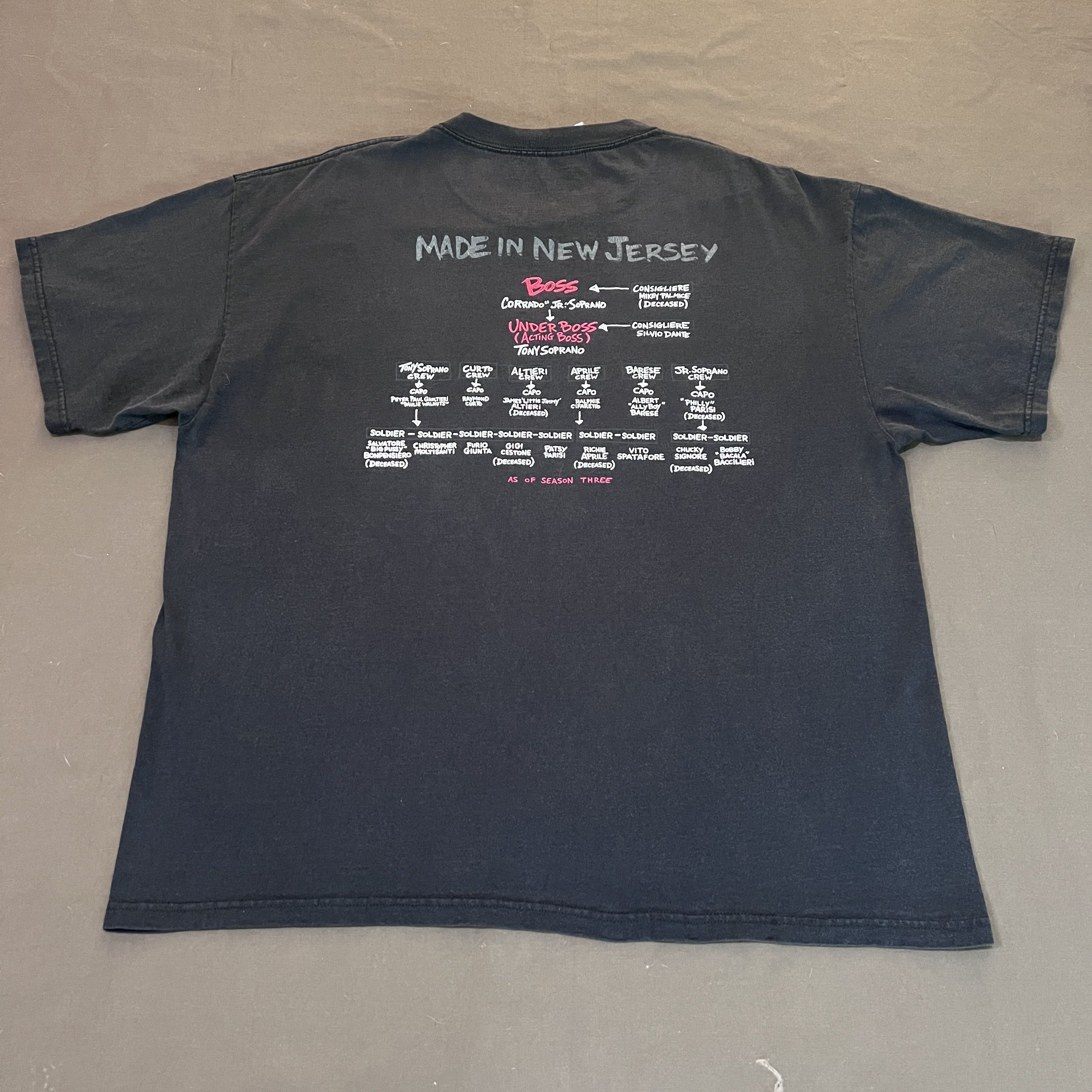 Vintage Vintage 2000s The Sopranos Movie Tee God Father Mob faded Size US XL / EU 56 / 4 - 2 Thumbnail