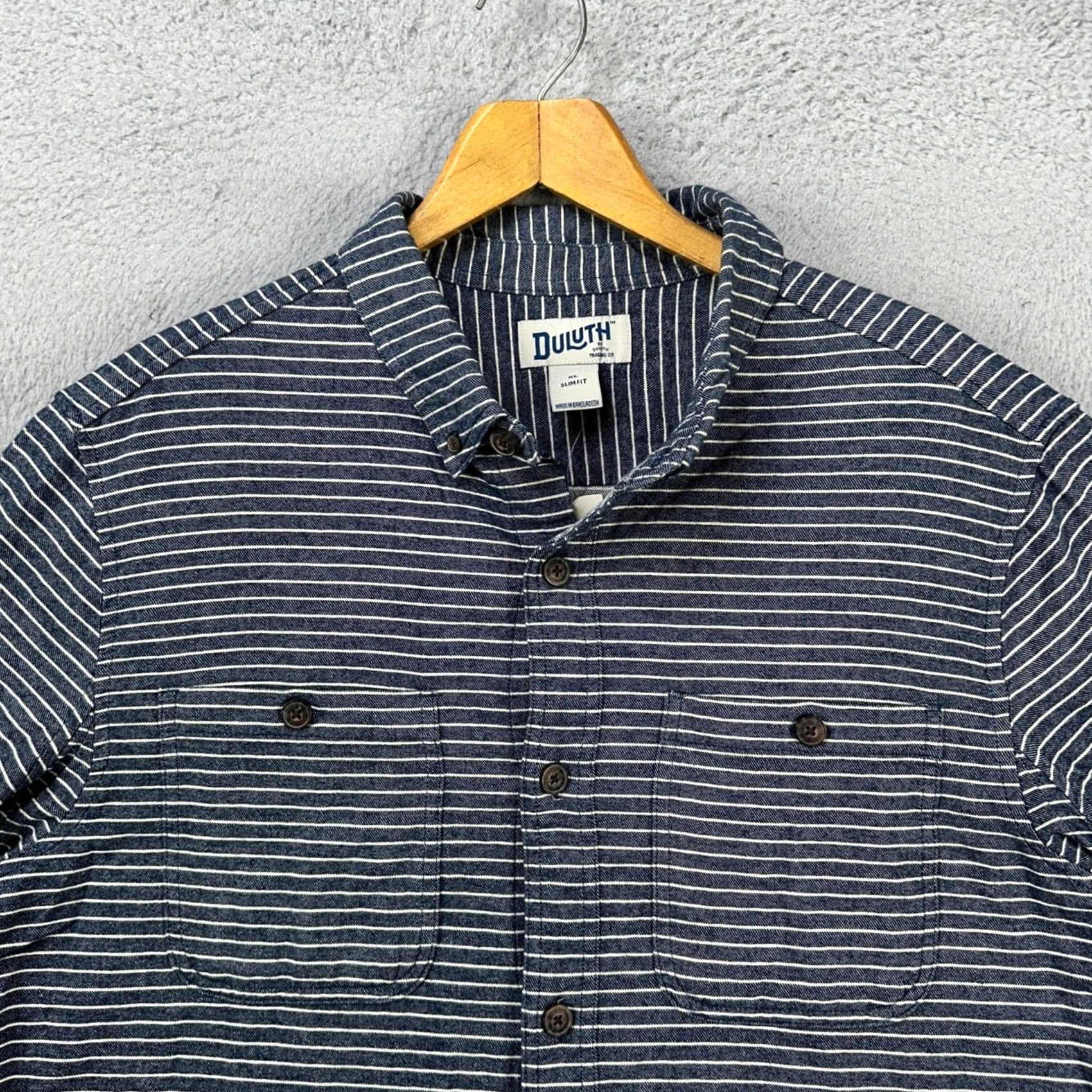 Duluth Trading Company VINTAGE Duluth Trading Co. Mens Flannel Shirt XL Blue Stripes Fee Swinging Slim Fit NEW Size US XL / EU 56 / 4 - 7 Thumbnail