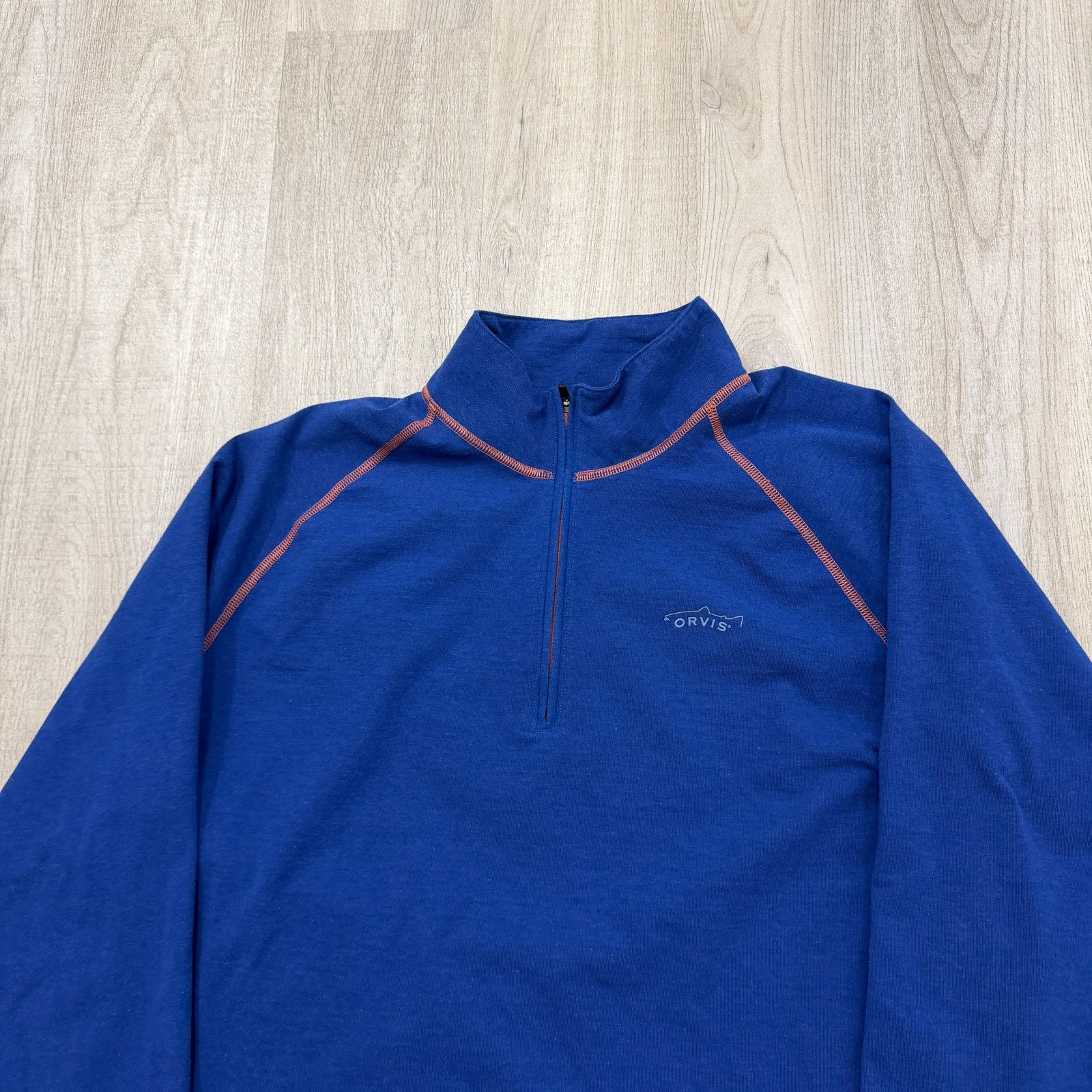 Orvis Orvis Trout Bum 1/4 Zip Pullover Mens Extra Large Blue Size US XL / EU 56 / 4 - 2 Thumbnail