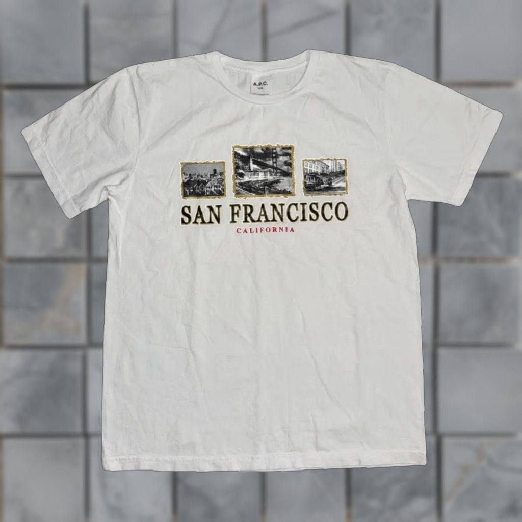 A.P.C. A.P.C. San Francisco California Graphic T-Shirt White Men’s Medium Size US M / EU 48-50 / 2 - 1 Thumbnail
