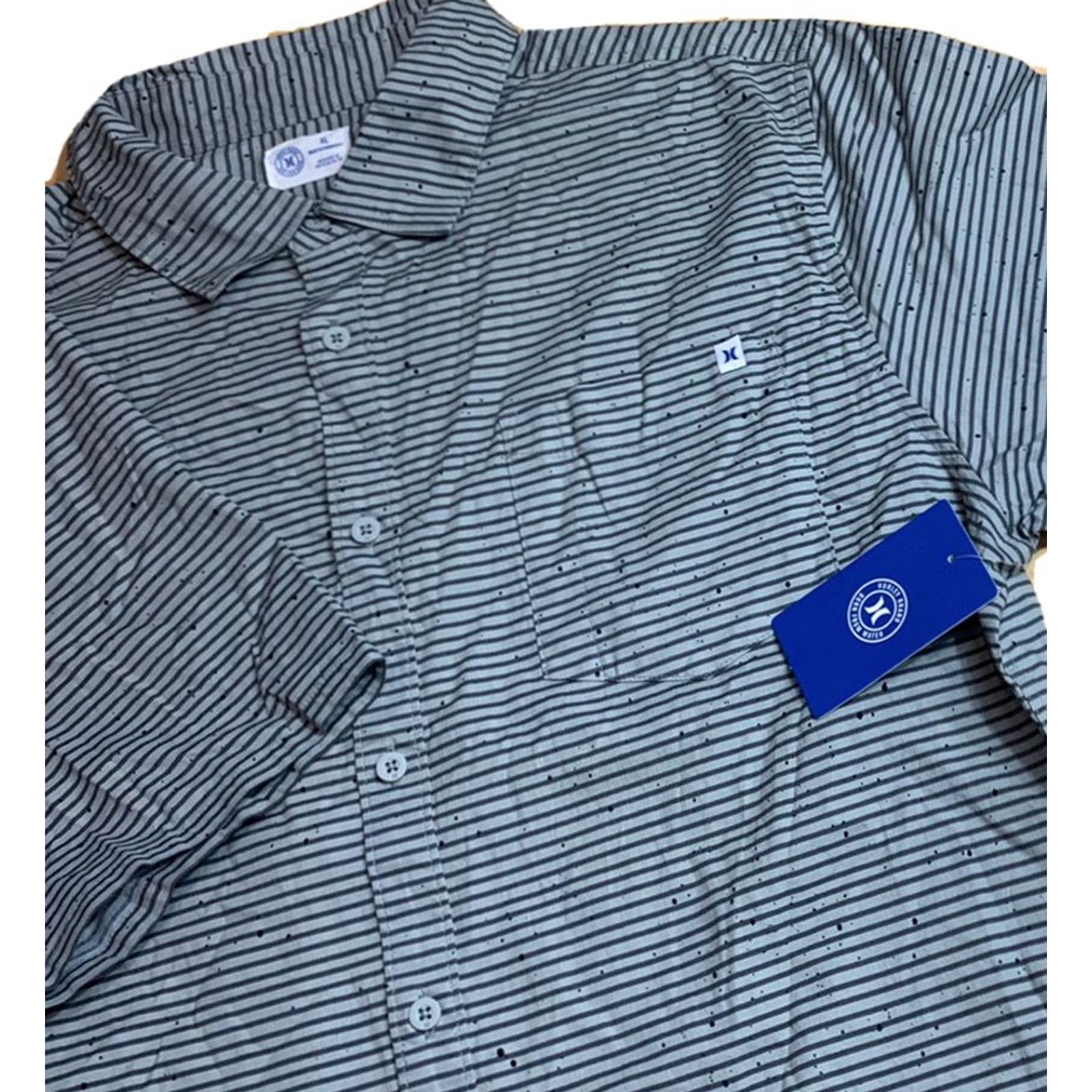 Hurley Multicolor Striped Hurley Button Up Short Sleeve Shirt Adult XL Mens Size US XL / EU 56 / 4 - 2 Thumbnail