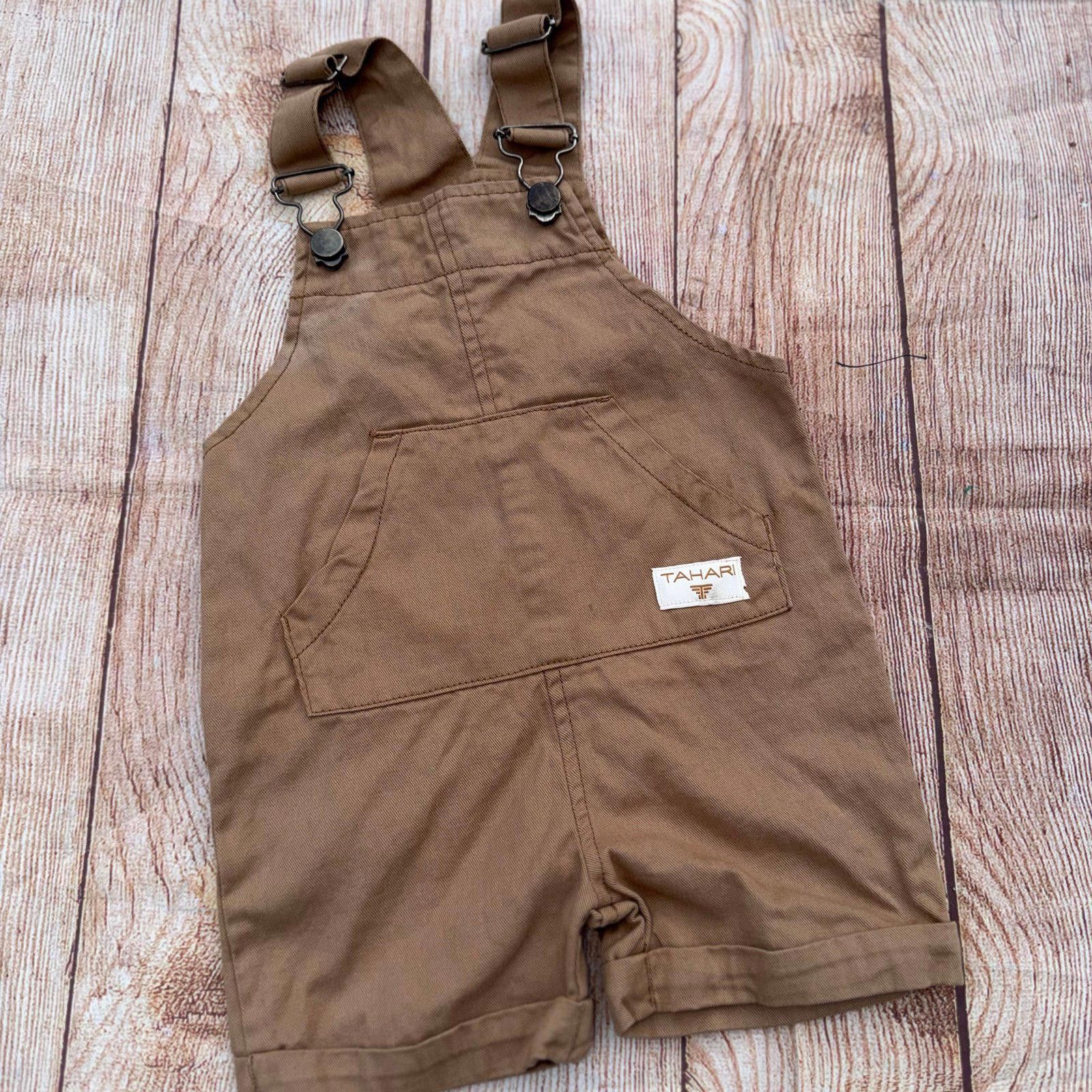Other 12 Months Kids Brown Overalls and Lands End Khaki Shorts Size ONE SIZE - 3 Thumbnail