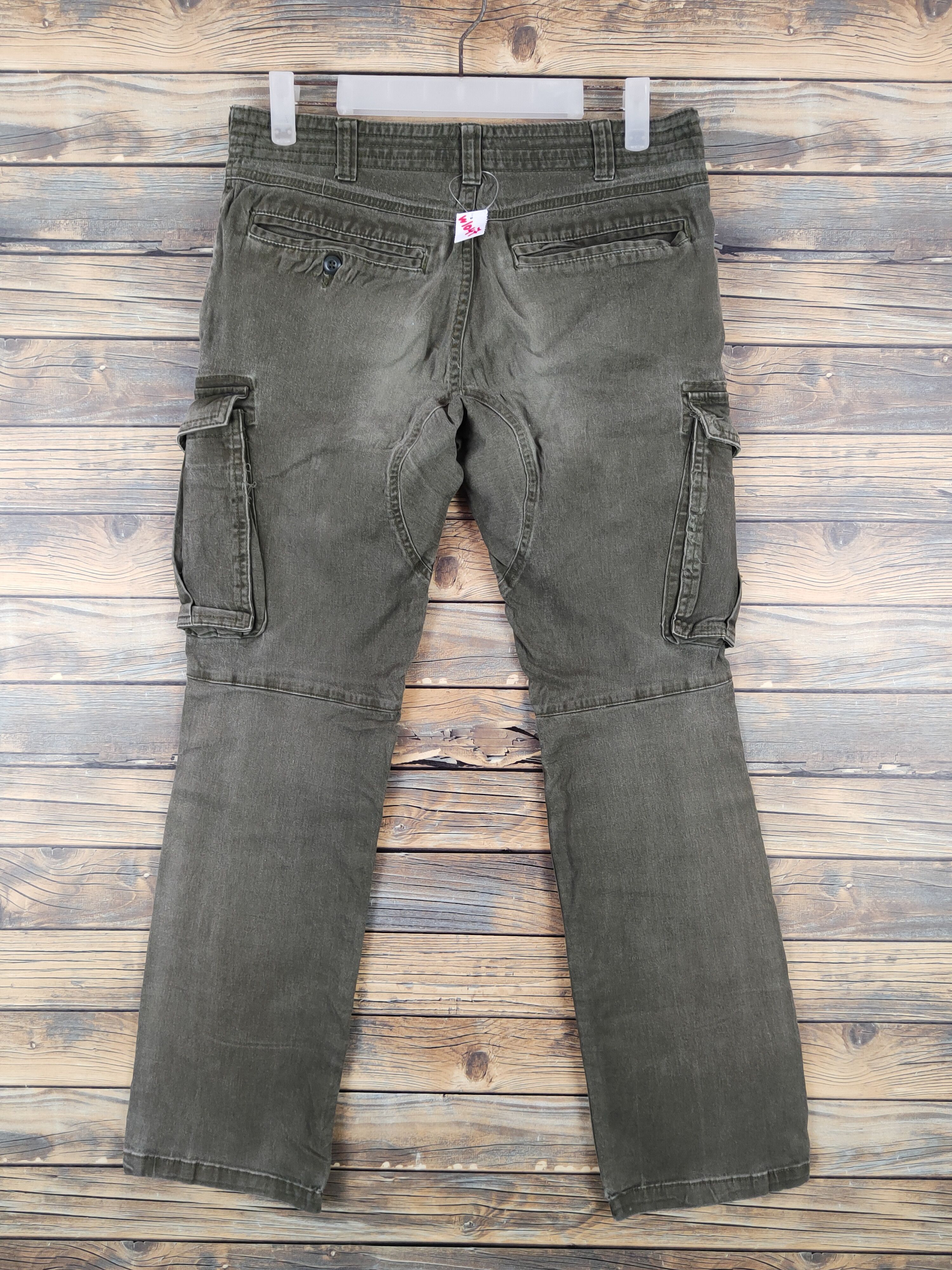 Japanese Brand Geride Olive Faded Multipocket Tactical Cargo Pants #W1047 Size US 29 - 7 Thumbnail