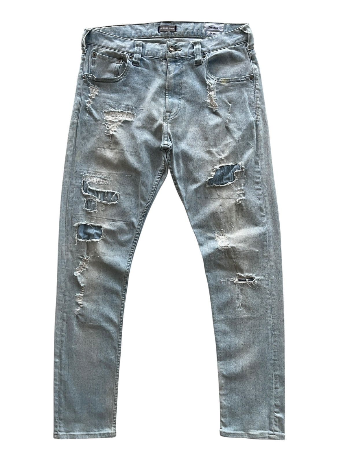 Japanese Brand Ripped Distressed Bayflow Denim Size US 30 / EU 46 - 1 Thumbnail