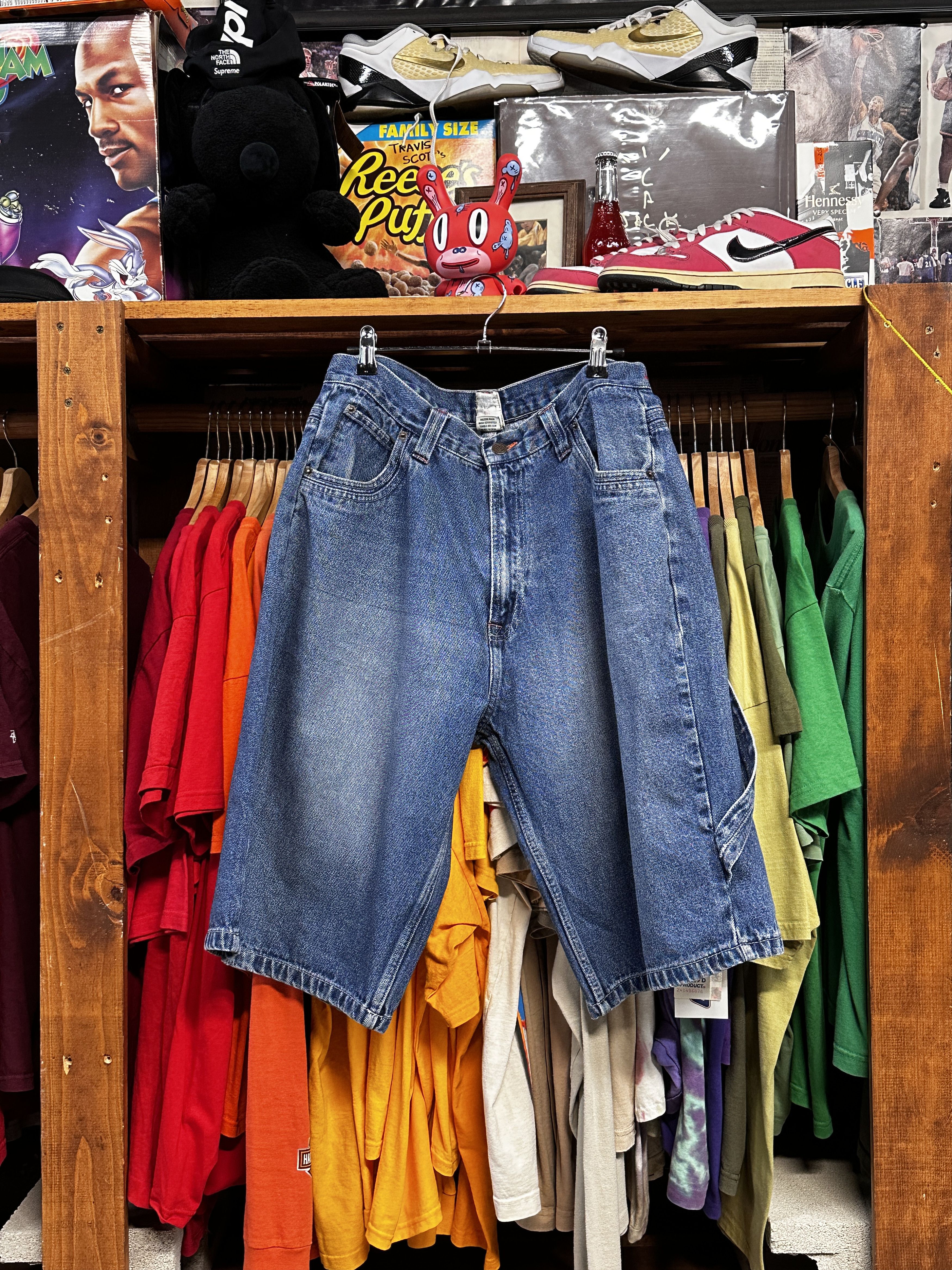 Vintage Vintage Baggy Denim Work Shorts Below Knee Size US 36 / EU 52 - 1 Thumbnail