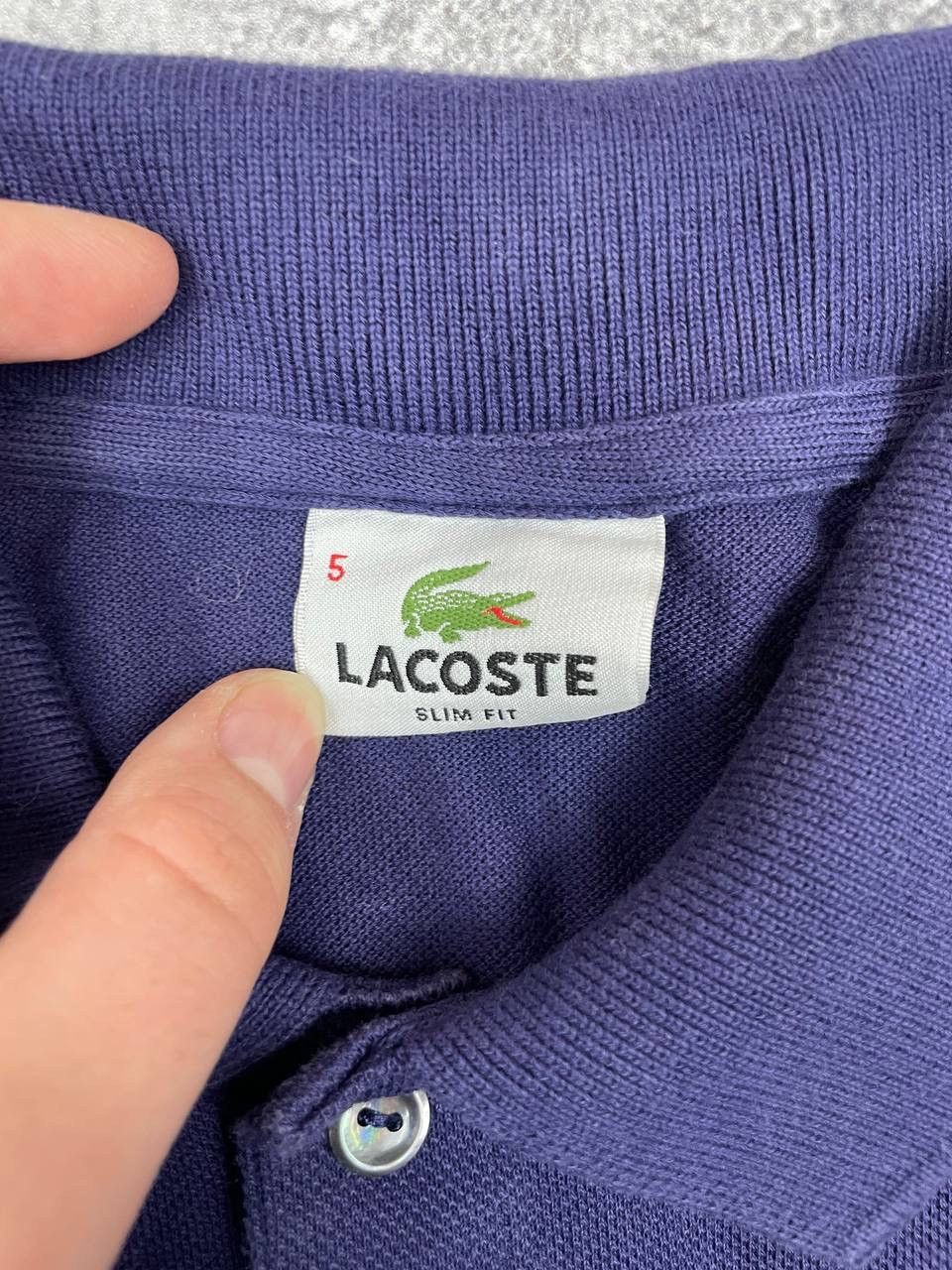 Lacoste Lacoste Men Cotton Polo Shirt Purple Slim Fit Size L Size US L / EU 52-54 / 3 - 4 Thumbnail
