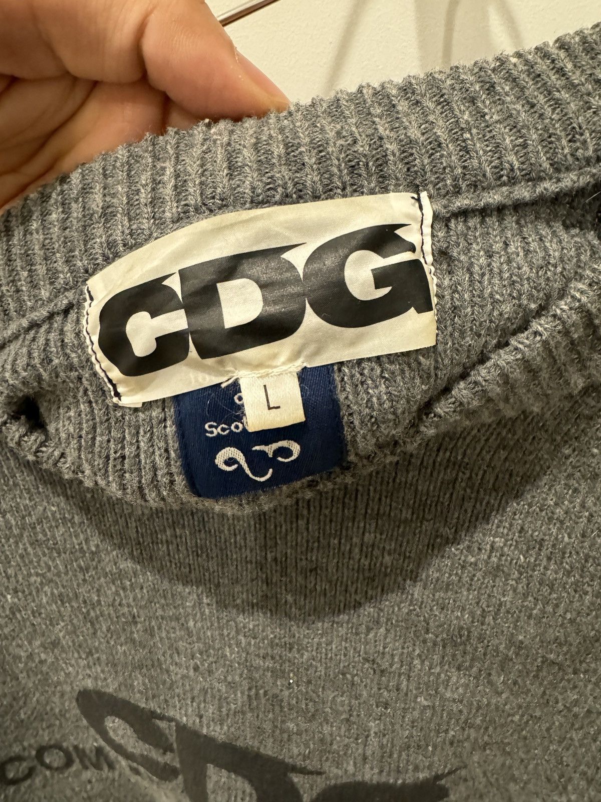 CDG by Comme des Garcons × Comme des Garcons CDGCDGCDG Comme Des Garçons Knit Logo Sweater Size US L / EU 52-54 / 3 - 3 Thumbnail