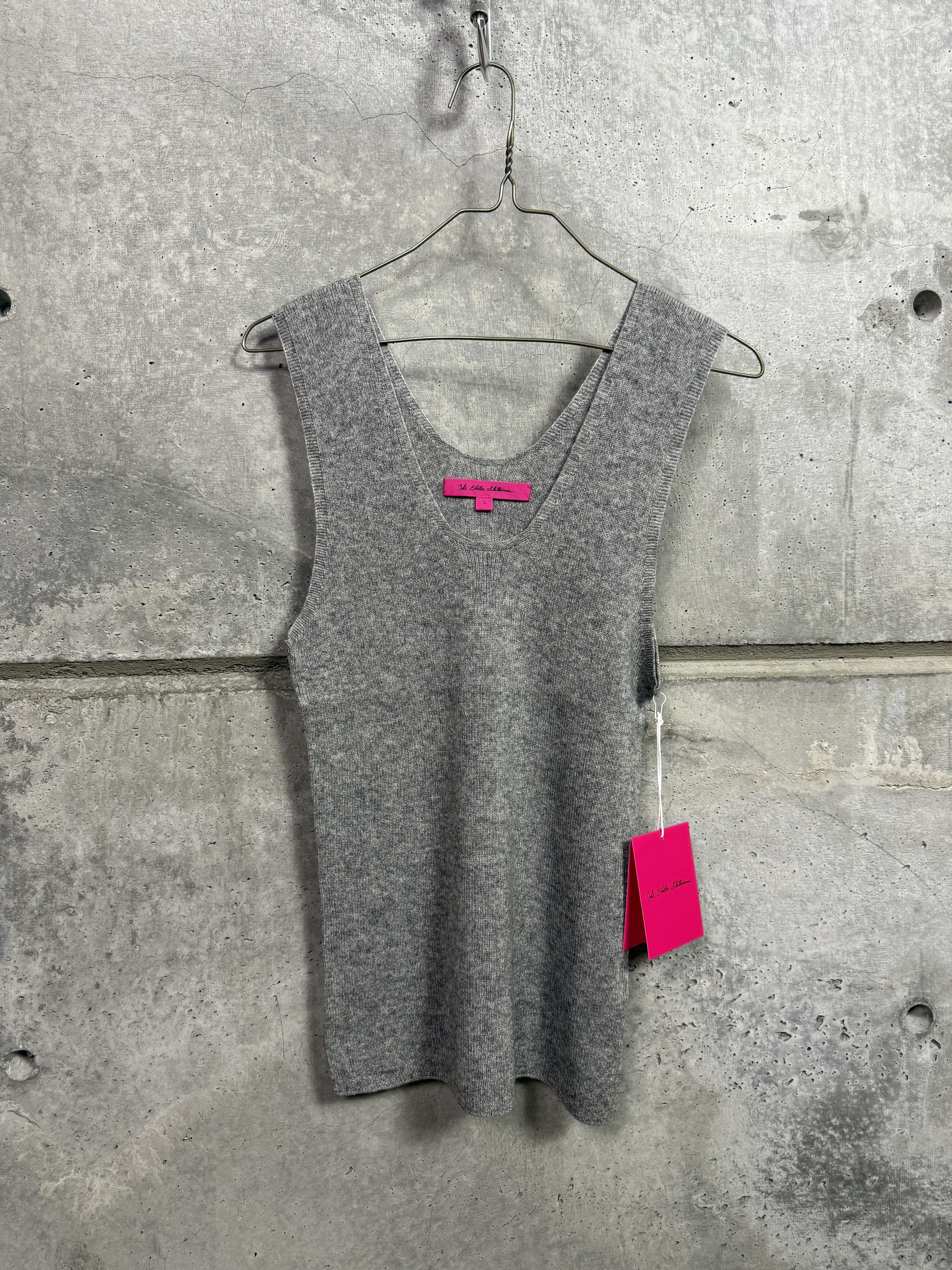 The Elder Statesman $395 The Elder Statesman Delicash Light Grey Tank Top Size L / US 10 / IT 46 - 7 Thumbnail