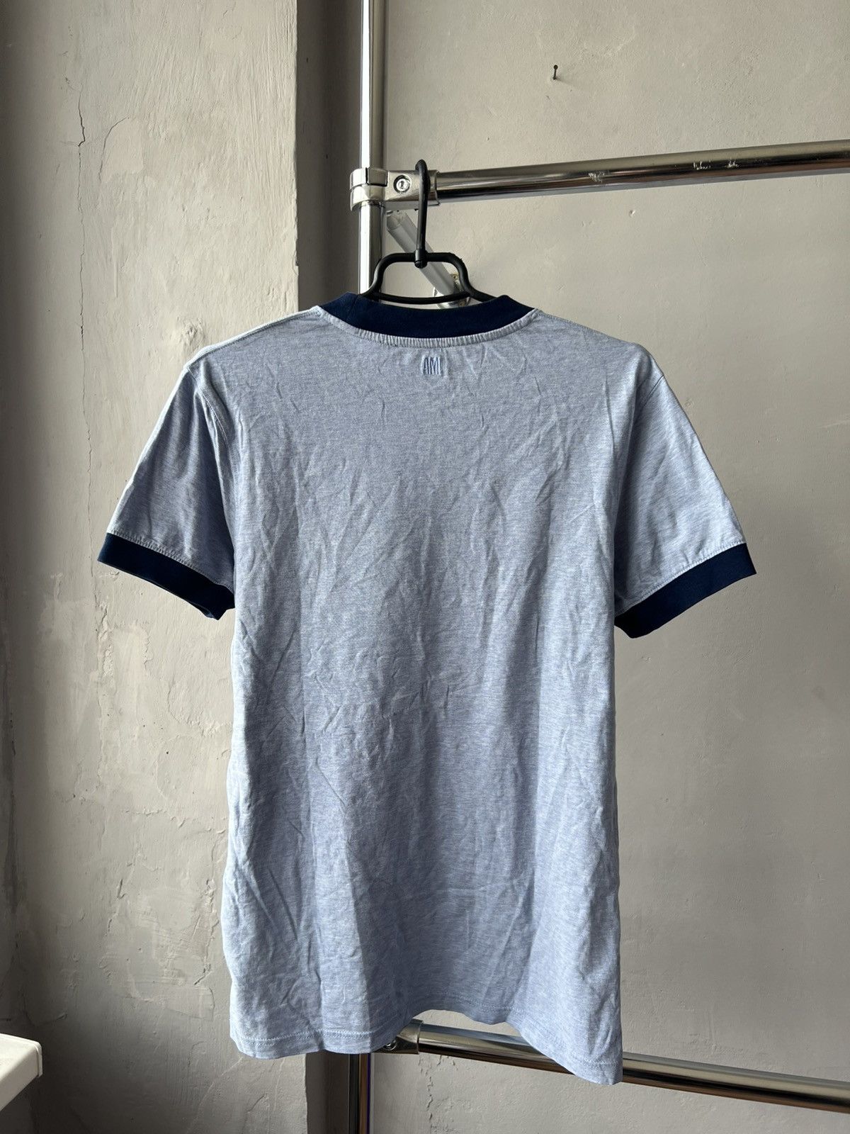 AMI AMI PARIS BY ALEXANDRE MATTIUSSI MENS SOLID BLUE T SHIRT Size US S / EU 44-46 / 1 - 10 Thumbnail