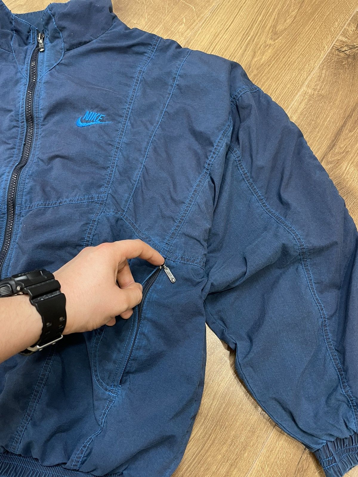 Nike Vintage Nike 90’s Y2K Big Logo Drill Nylon Bomber Jacket Size US M / EU 48-50 / 2 - 7 Thumbnail