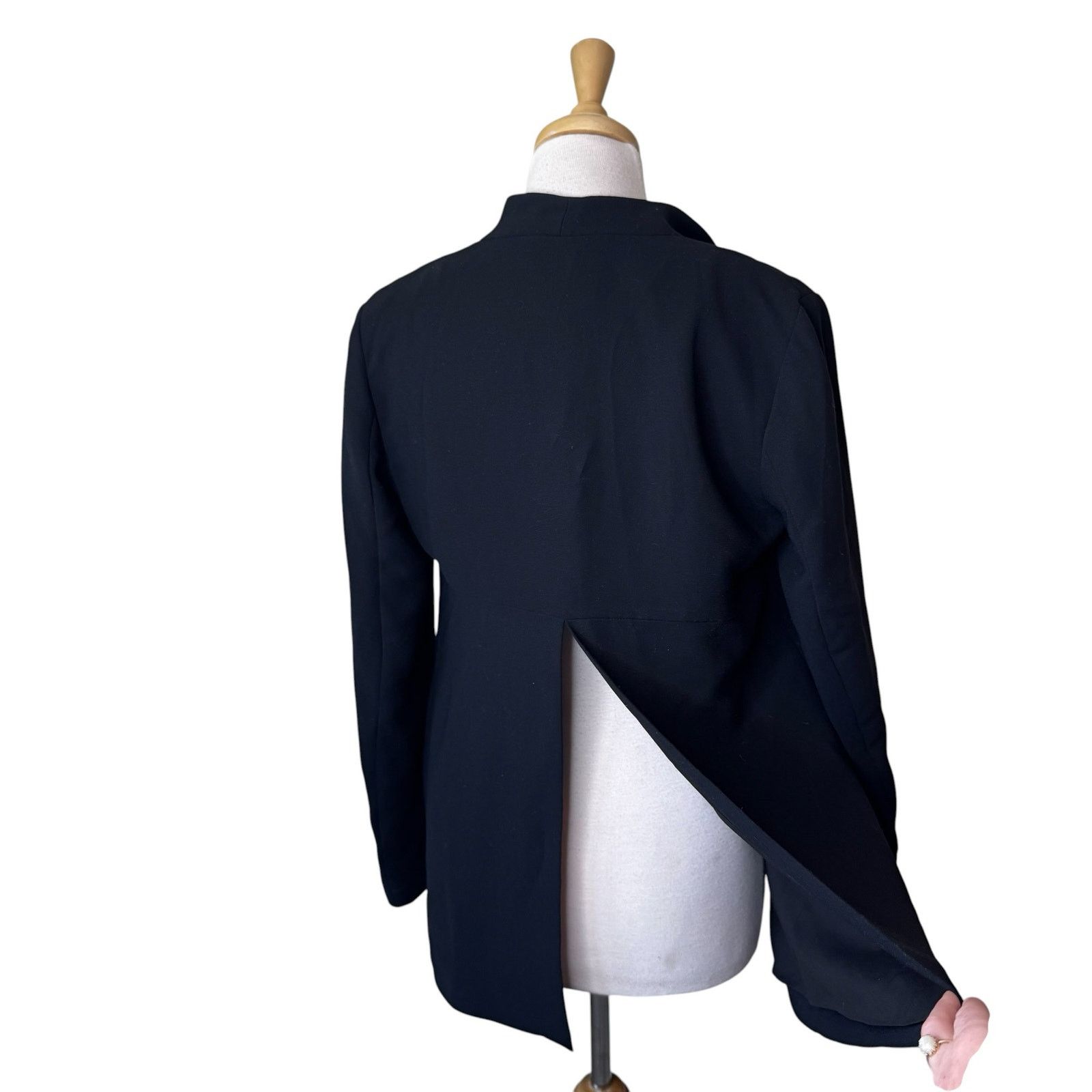 Other TROUVE Slit Back Open Front Lightweight Blazer Black Size S / US 4 / IT 40 - 2 Thumbnail