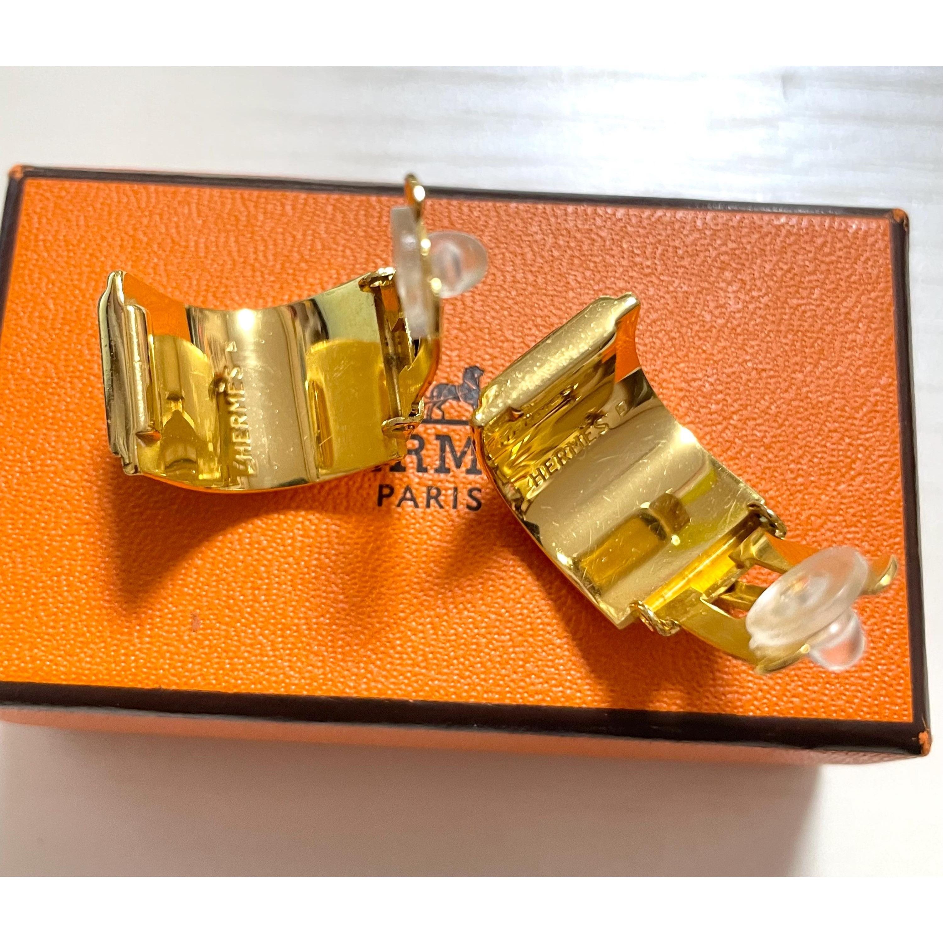 Other Vintage Hermes cloisonne enamel golden earrings, fox Size ONE SIZE - 8 Thumbnail