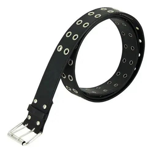 Leather × Unowned Belts Y2K Double Eyelet Leather Belt Unisex Size ONE SIZE - 4 Thumbnail
