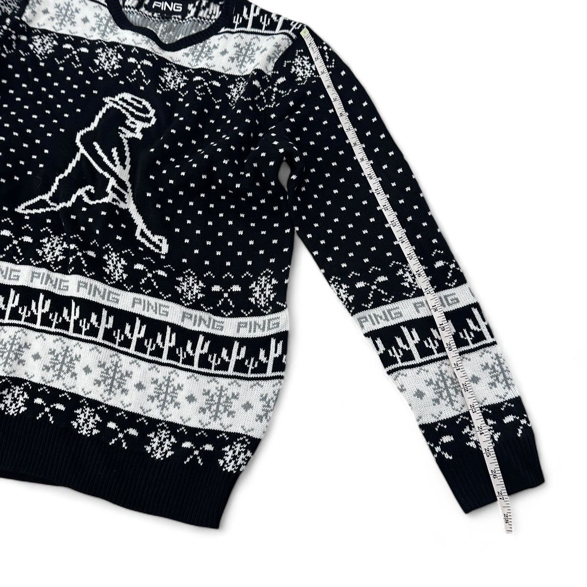 PING Mr Ping Christmas Cactus Sweater Black White Knit RARE Size US L / EU 52-54 / 3 - 5 Thumbnail