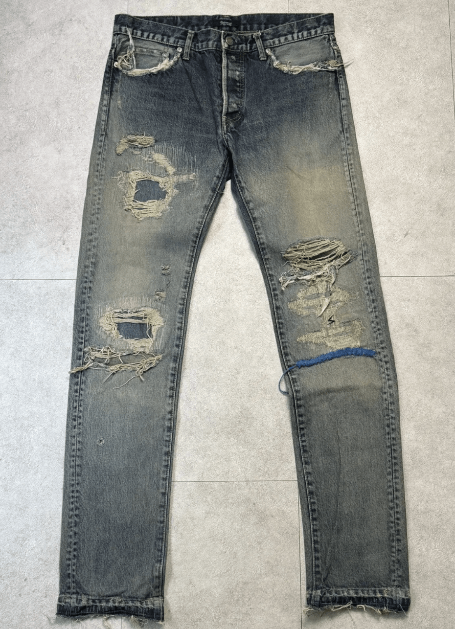 Jun Takahashi Undercover Blue Denim JEANS Size US 34 / EU 50 - 1 Thumbnail