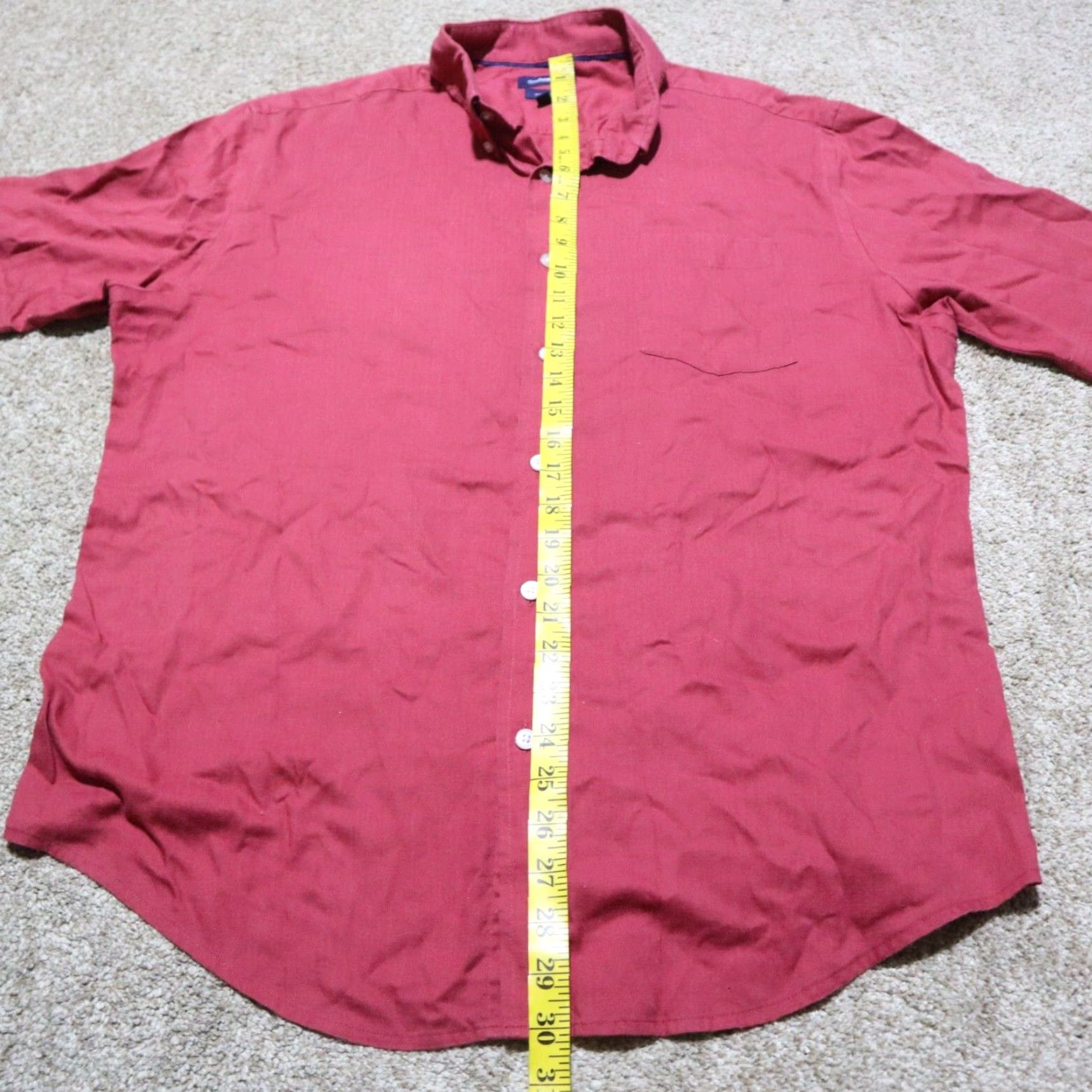 Croft & Barrow VINTAGE Croft & Barrow Men’s Short Sleeve Button-Up Shirt Adult Large Red Casual Cotton Blend Size US L / EU 52-54 / 3 - 6 Thumbnail