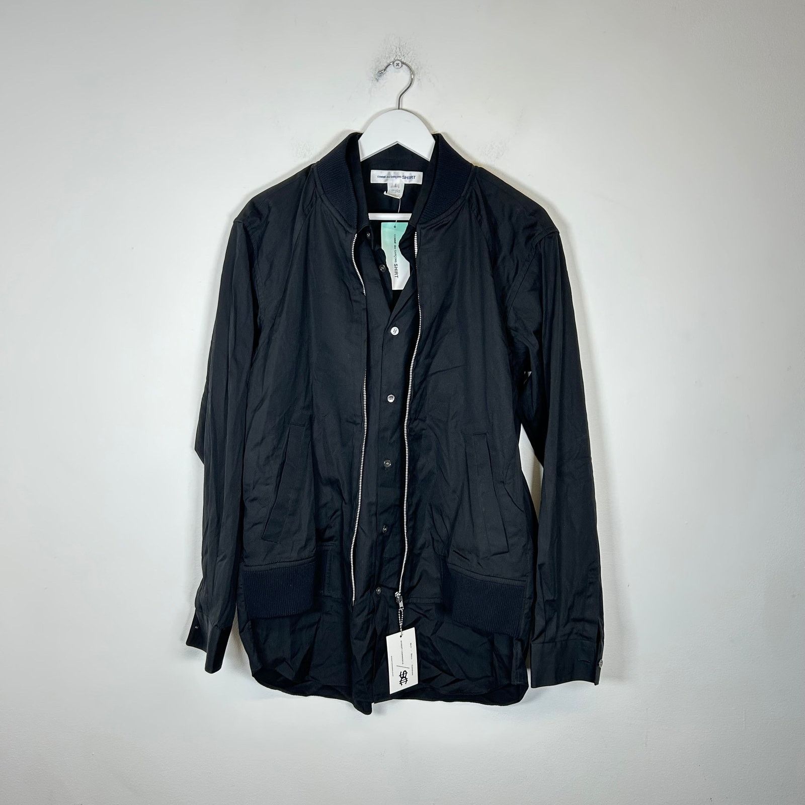 CDG SHIRT Black Hybrid Jacket Size L Menswear