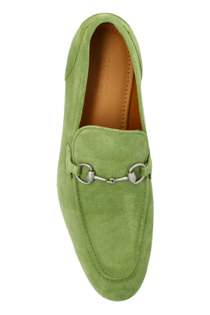 Gucci o1mt1gz0925 Men's Gucci Jordaan Loafers in Green Size US 9.5 / EU 42-43 - 4 Thumbnail