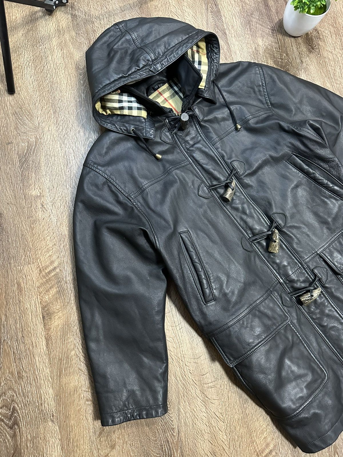 Burberry 🔥RARE🔥 Vintage Burberry London Leather Jacket Size US M / EU 48-50 / 2 - 3 Thumbnail