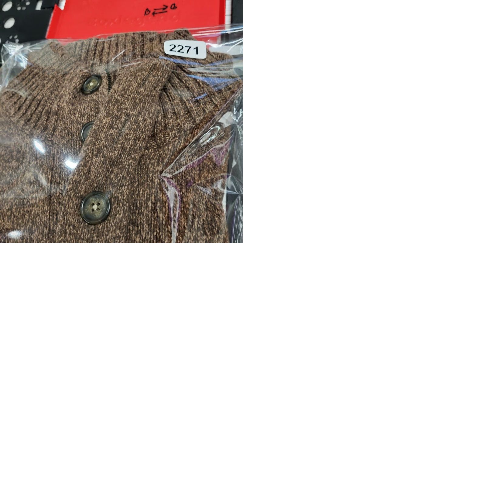 Lands' End VINTAGE Lands’ End 1/4 Button Sweater Men's XL/TG Pullover Heavy Cotton Brown Size US XL / EU 56 / 4 - 10 Thumbnail