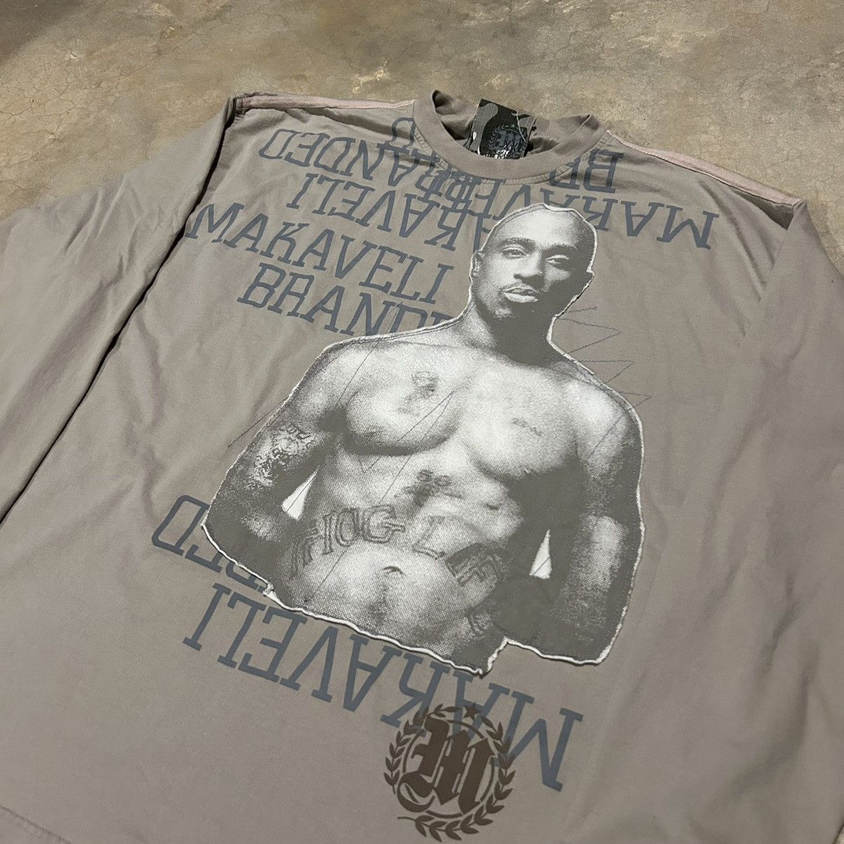 Makaveli × Rap Tees × Vintage Crazy Vintage Y2K Tupac Makaveli Branded Rap Longsleeve Tee Size US XXL / EU 58 / 5 - 3 Thumbnail