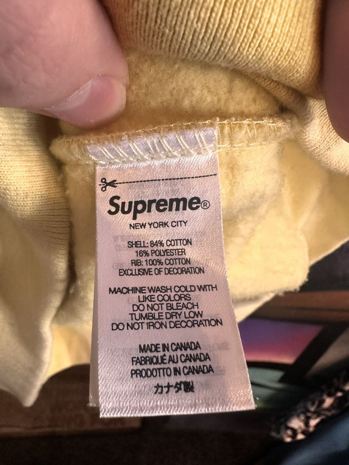 Supreme Supreme Box Logo crewneck yellow Size US M / EU 48-50 / 2 - 6 Thumbnail