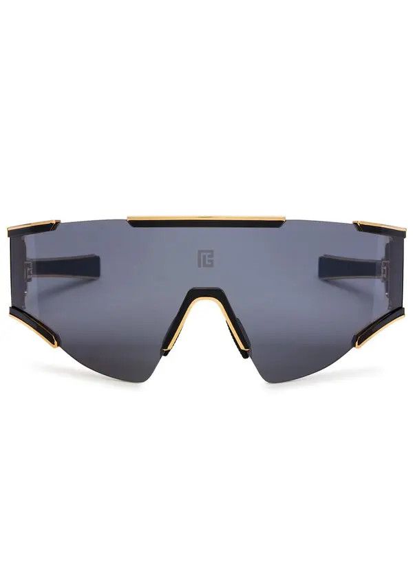 Balmain o1s1wg111225 Size:OS/Fleche D-Frame Sunglasses in Black Size ONE SIZE - 2 Thumbnail