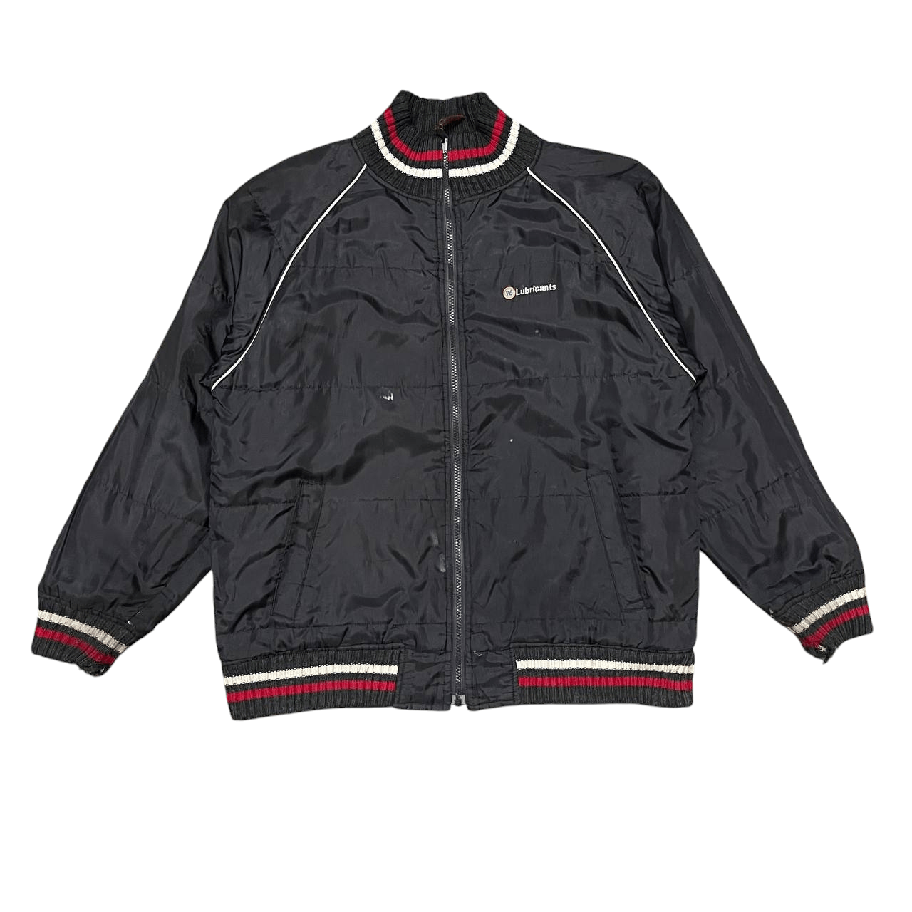 Japanese Brand Vintage 76 Lubricant Racing Oil Puffer Jacket Reversible Size US L / EU 52-54 / 3 - 14 Thumbnail
