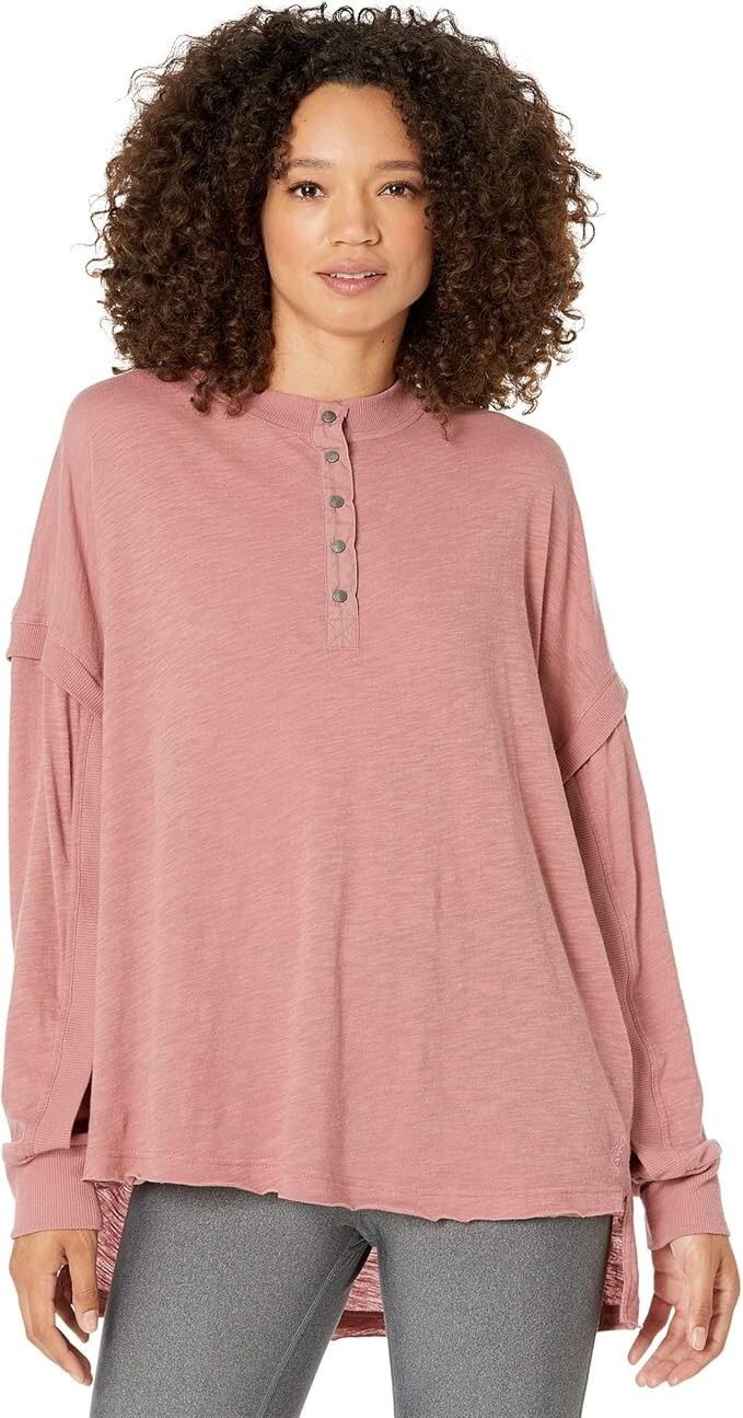 Free People Free People One Up Long Sleeve Top Mauve Merlot ( M ) Size XL / US 12-14 / IT 48-50 - 2 Thumbnail